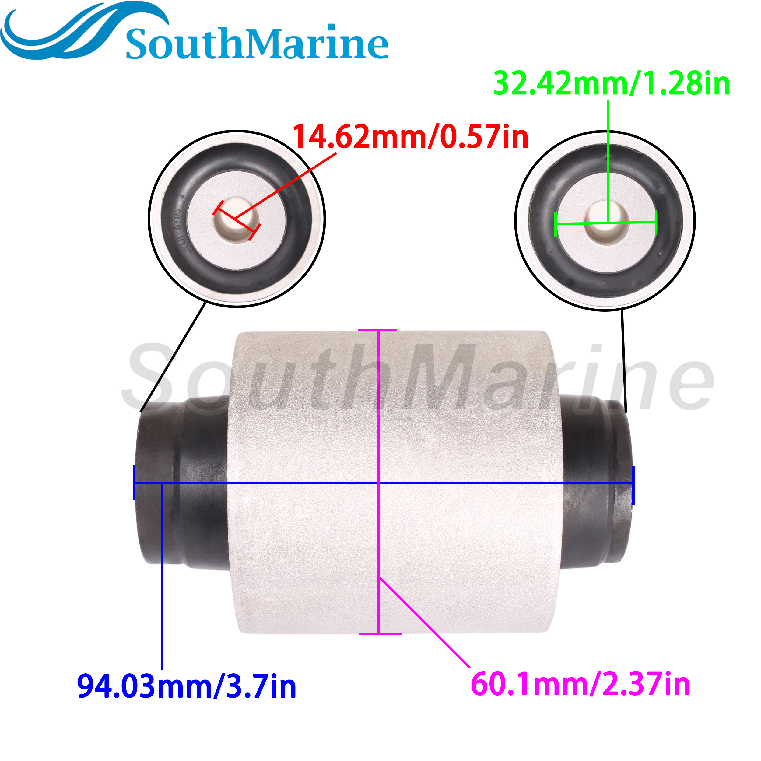 Boat Engine 6G5-44555-00-00 94 8D 6E5-44555-00 94 Lower Side Mount Damper for Yamaha 115HP-200HP / 8137711 for Mercury Mariner
