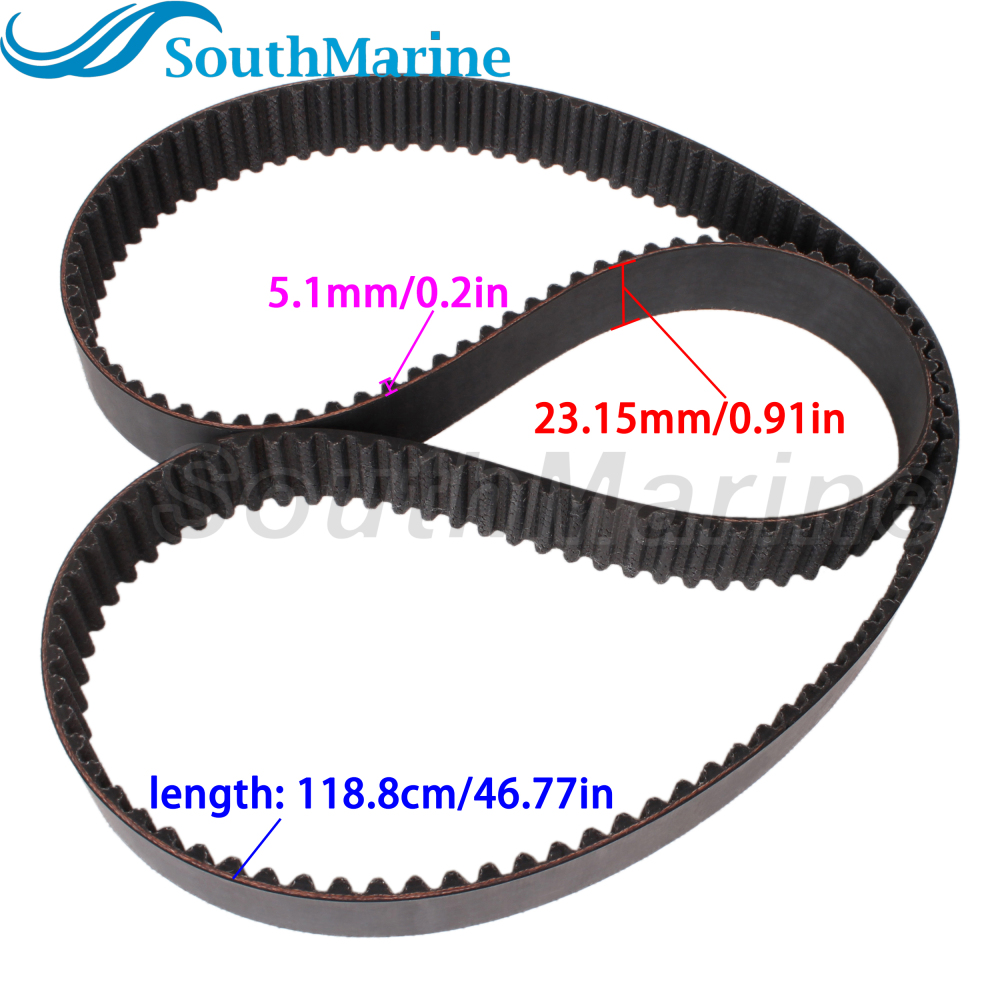 Boat Engine 63P-46241-00 01 18-15140 Timing Belt for Yamaha 4-Stroke 150HP F150A F150 LF150 Outboard Motor
