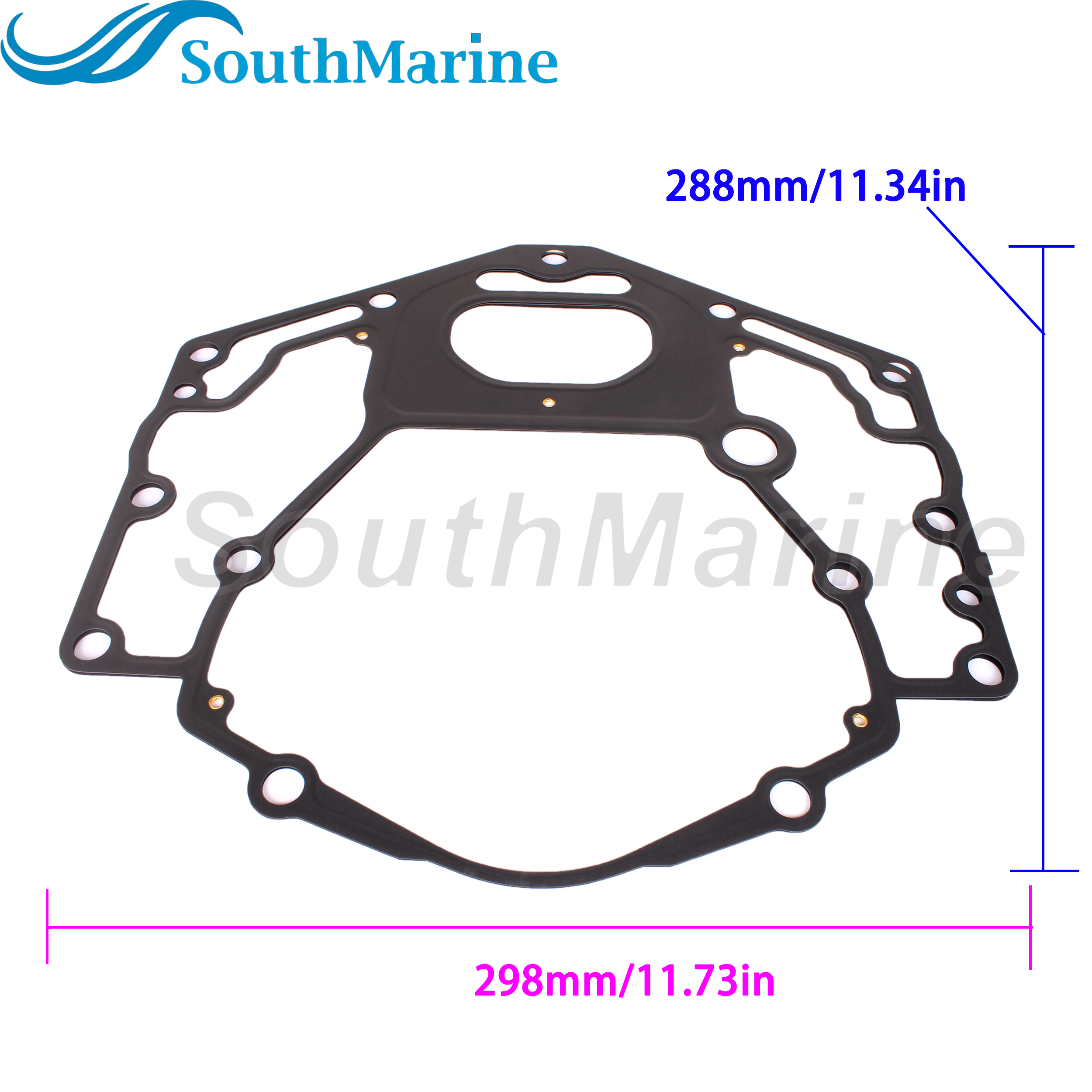 Boat Engine 69J-11351-10 11 12 Cylinder Crankcase Gasket for Yamaha 4-Stroke 200HP 225HP 250HP 6-Cyl 3.3L 2004-2021