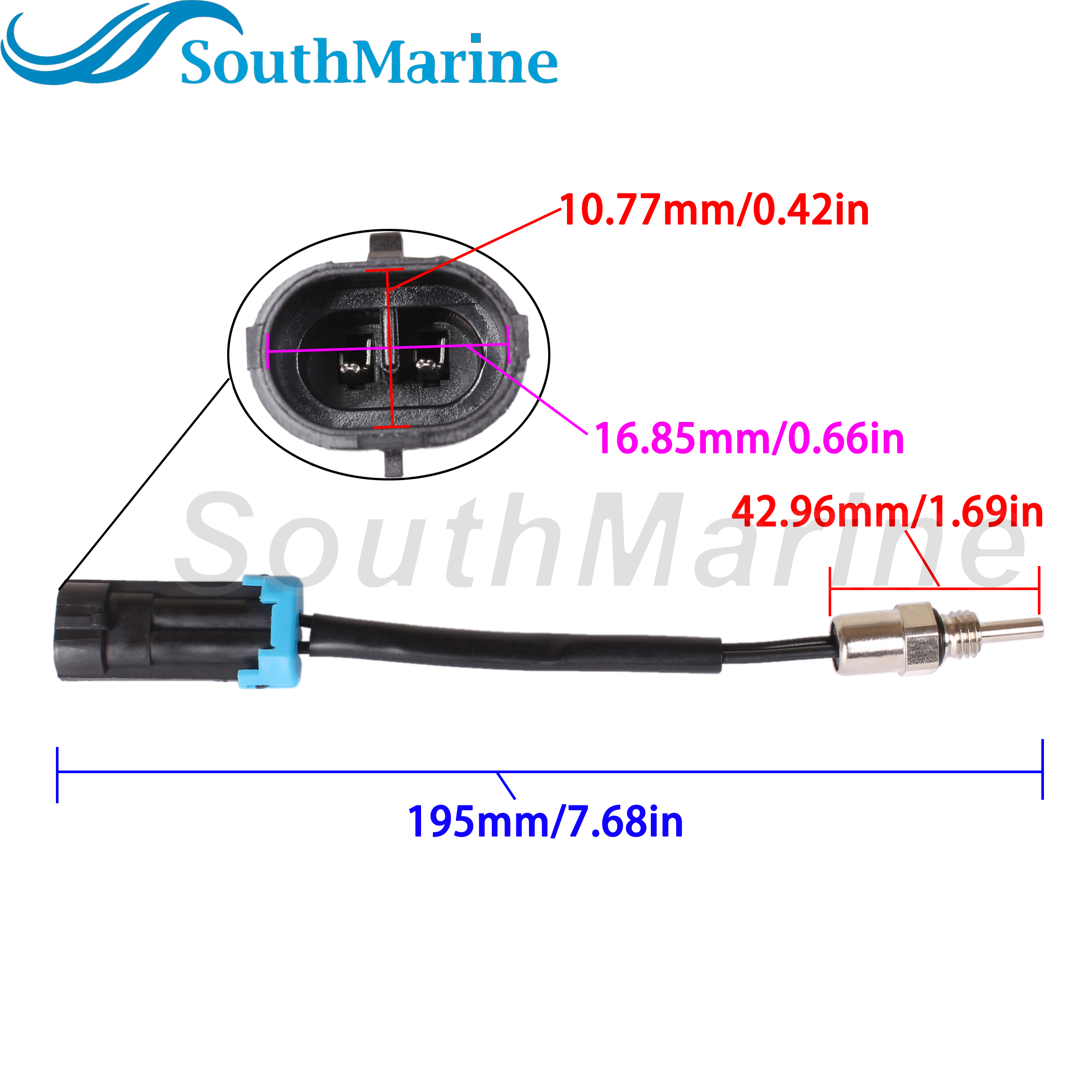 Outboard Motor 8M0010146 8M0142542 Temperature Sensor for Mercury Mercruiser Mariner 135HP-400HP 5.7L V10 Verado