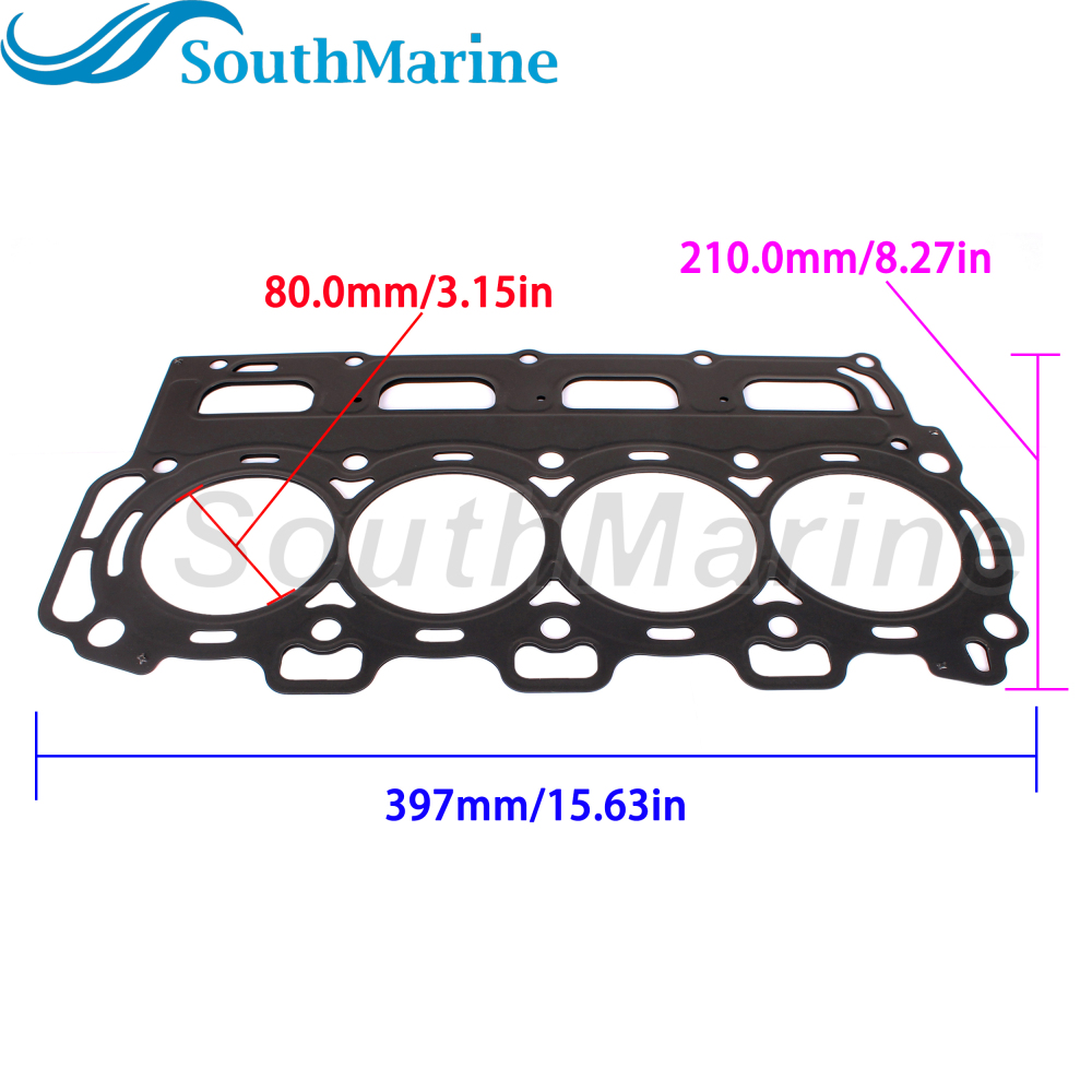 Boat Engine 67F-11181-00 01 02 03 18-99094 Cylinder Head Gasket for Yamaha 75HP 80HP 90HP 100HP 115HP / 27-804115-1 for Mercury