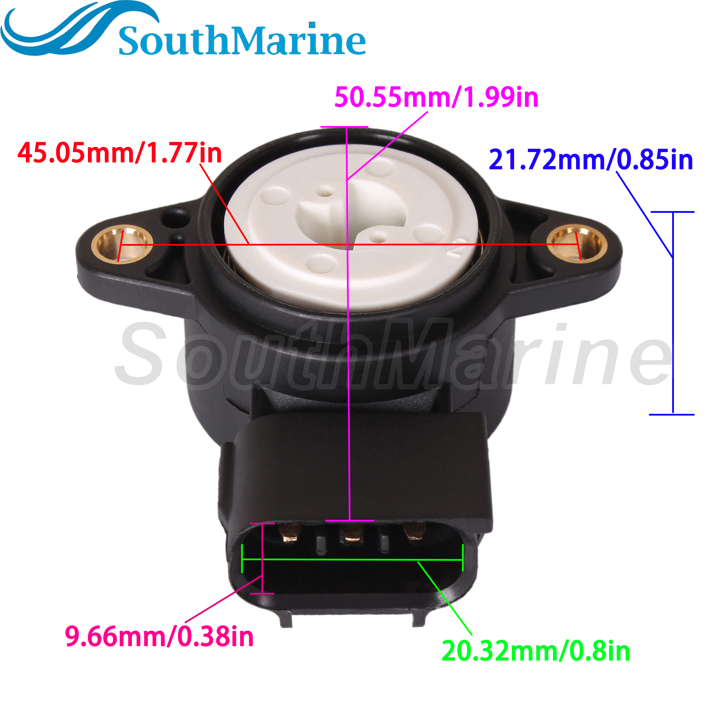 Boat Engine 6C5-85885-00 Throttle Position Sensor for Yamaha 50HP 60HP 70HP 75HP 90HP 115HP / 880884001 for Mercury Mariner