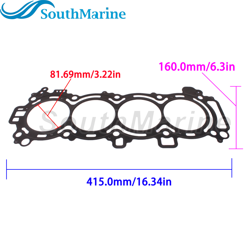 Boat Engine 6EK-11181-00 Cylinder Head Gasket for Yamaha Outboard Motor 115HP 130HP