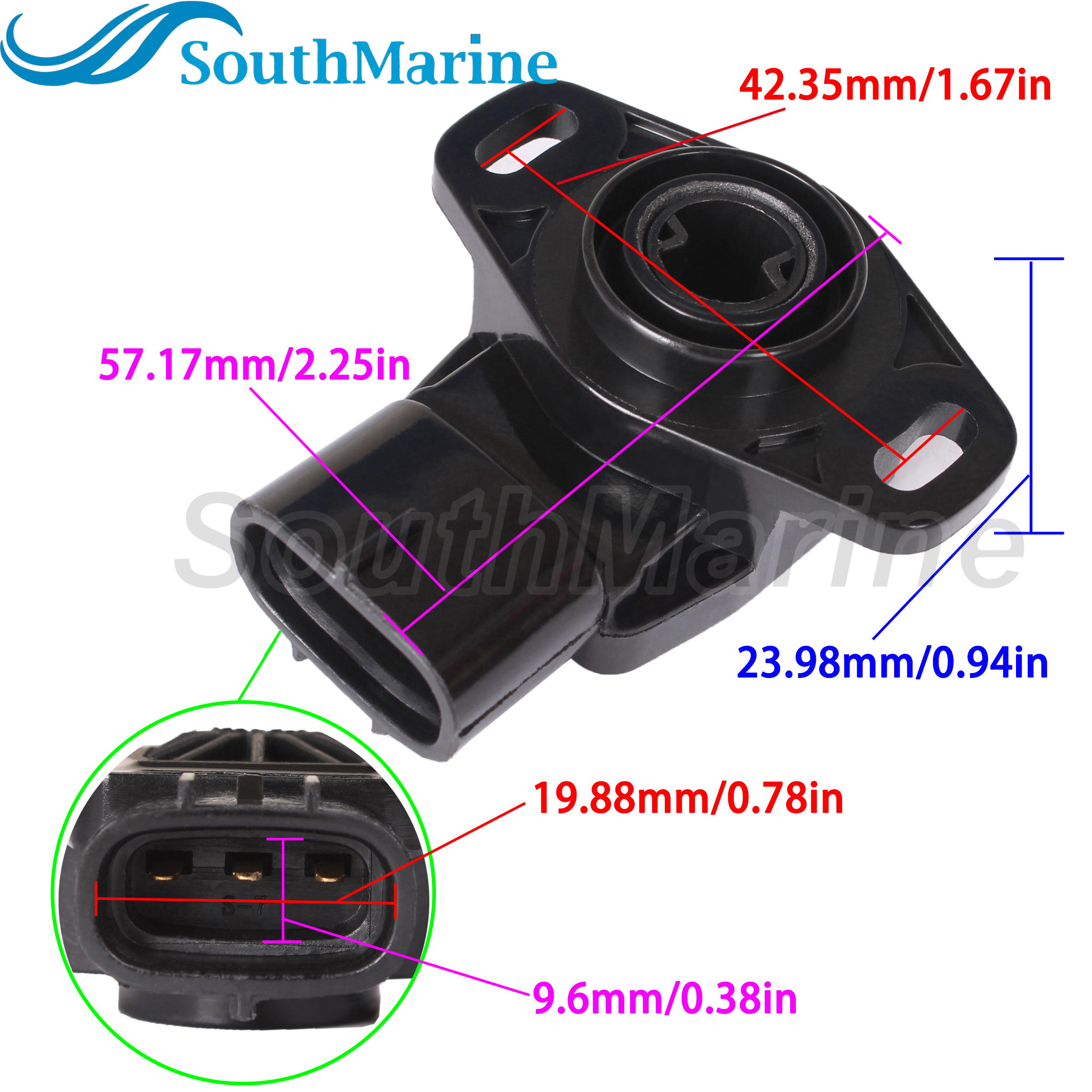 Boat Engine 6S1-85885-00 01 Throttle Position Sensor TPS for Yamaha 150HP 200HP 225HP F150 FL150 FL200 F225 FL225 Turn Left