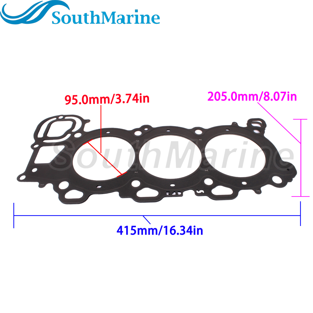 Boat Engine 69J-11181-00 01 02 03 6P2-11181-00 Cylinder Head Gasket for Yamaha 200HP 225HP 250HP V6 / 27-887848002 for Mercury