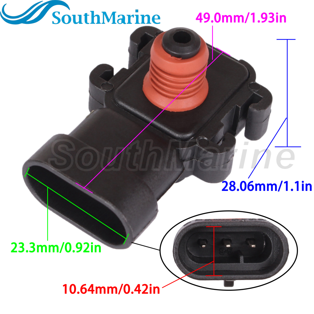 Boat Engine 881731 8M0054726 8M0186195 18-7660 MAP Sensor for Mercury Mercruiser V6 V8 MPI 496 MAG 8.1L 555ECM