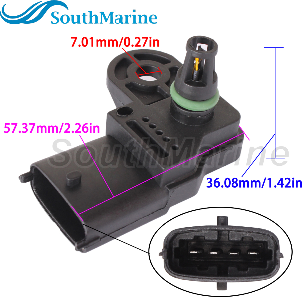 Boat Engine 885165 8M0087834 MAP Sensor TMAP for Mercury Mercruiser Bravo Alpha, V6 & V8 Engines/ 3858987 3859020 for Volvo Penta