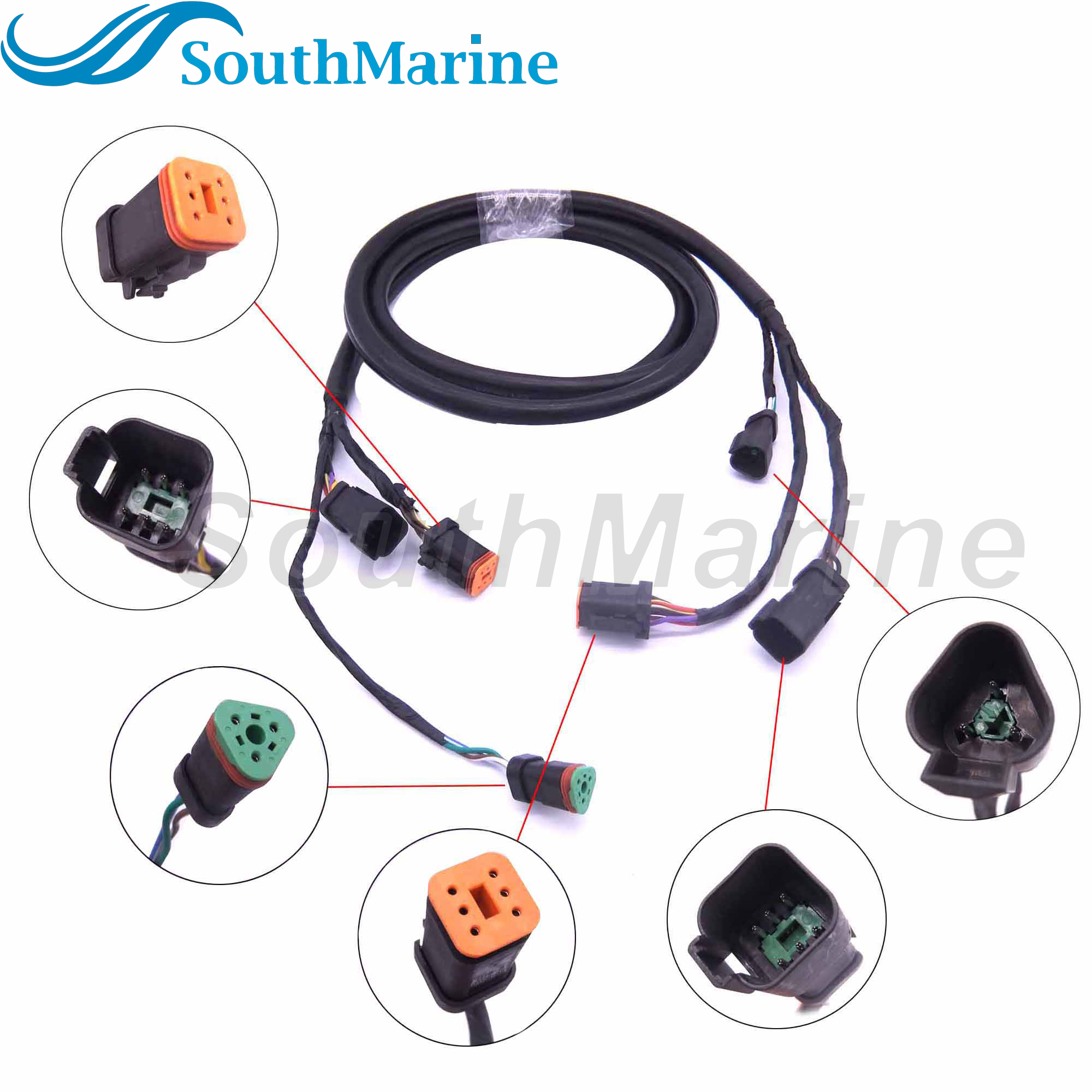 Boat Engine 0176335 176335 Main Extension Harness Cable for Evinrude Johnson OMC BRP Remote Control Box 5006180, 20ft(6.1m)