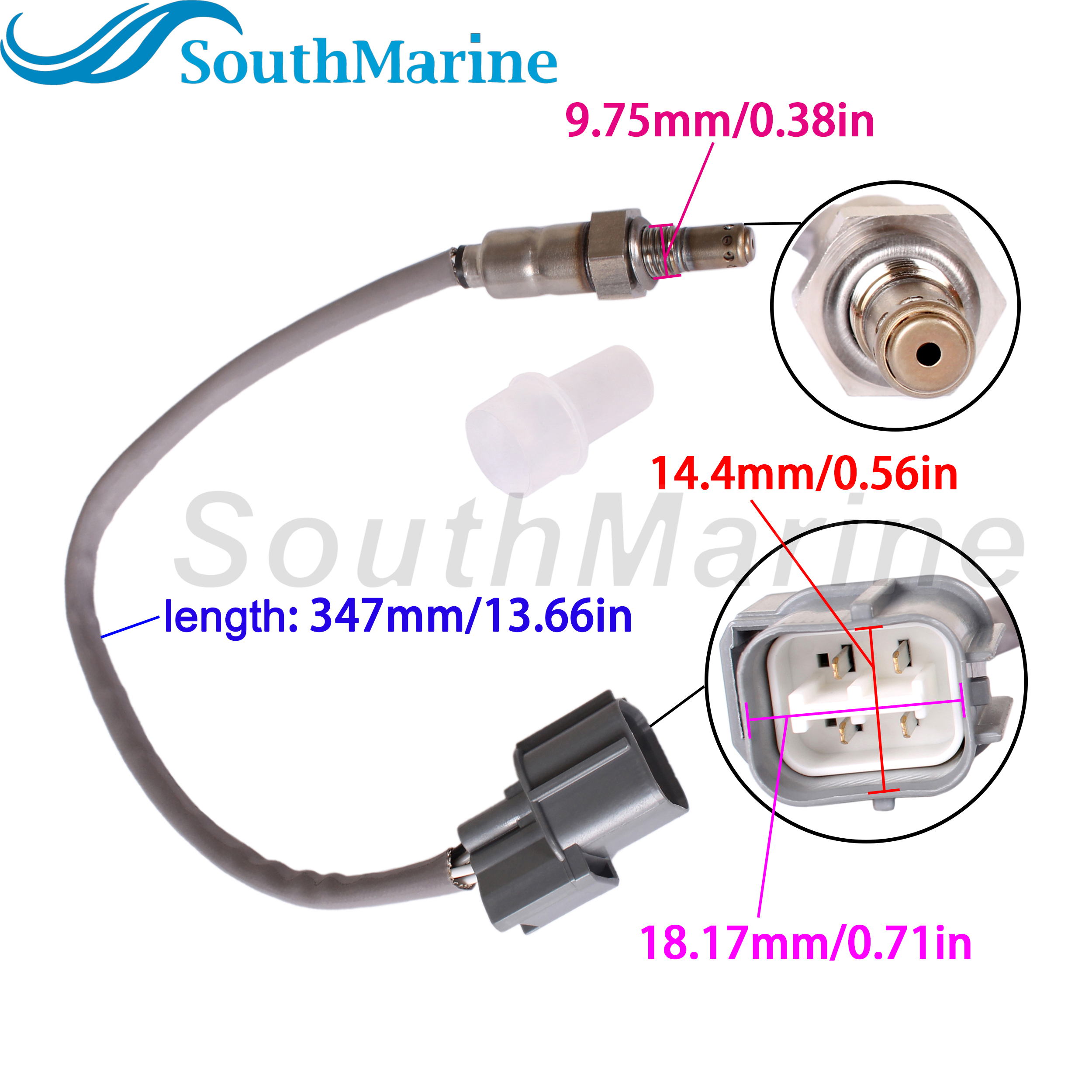 Boat Engine 35655-ZY3-C01 35655-ZZ5-004 O2 Oxygen Sensor Air Fuel Ratio for Honda 40HP 50HP 175HP 200HP 225HP 250HP