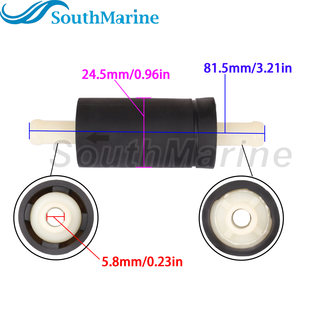 Boat Engine 6C5-24251-00 01 18-79983 In-Line Fuel Filter for Yamaha Mariner 30HP 40HP 50HP 60HP 70HP 75HP 90HP 115HP