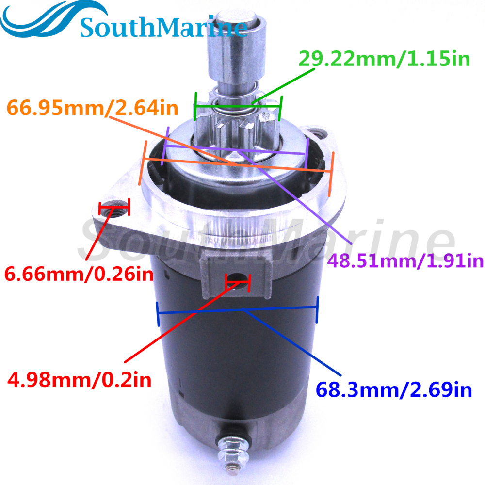 Outboard Engine 3C8-76010-1 3C8760101M 3GF760101M/0M Starter Motor for Tohatsu Nissan / 5040786 for Evinrude Johnson 9.9HP-50HP