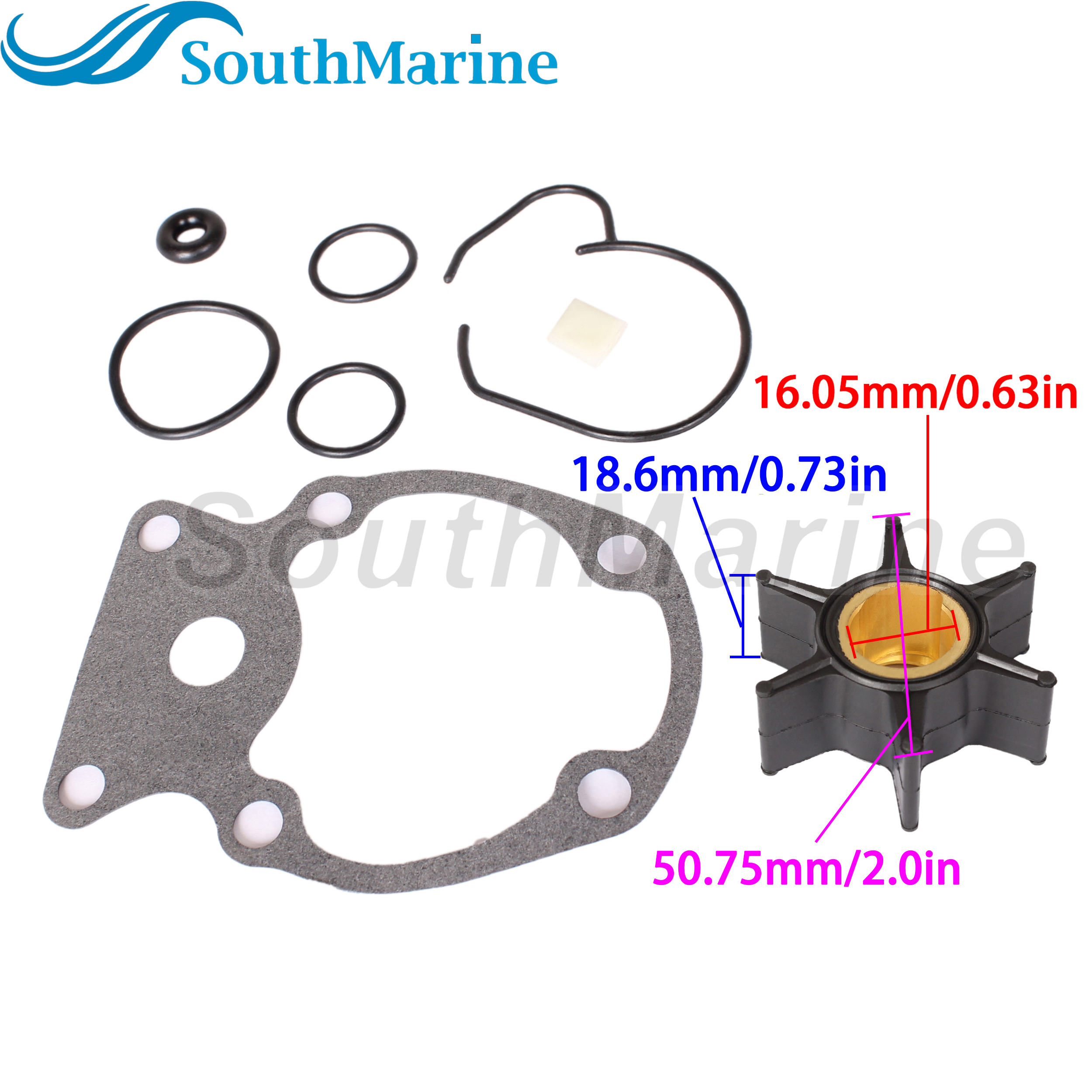Boat Engine 395289 395265 777818 18-3051 Water Pump Impeller Repair Kit for Johnson Evinrude 20HP 25HP 28HP 30HP 35HP