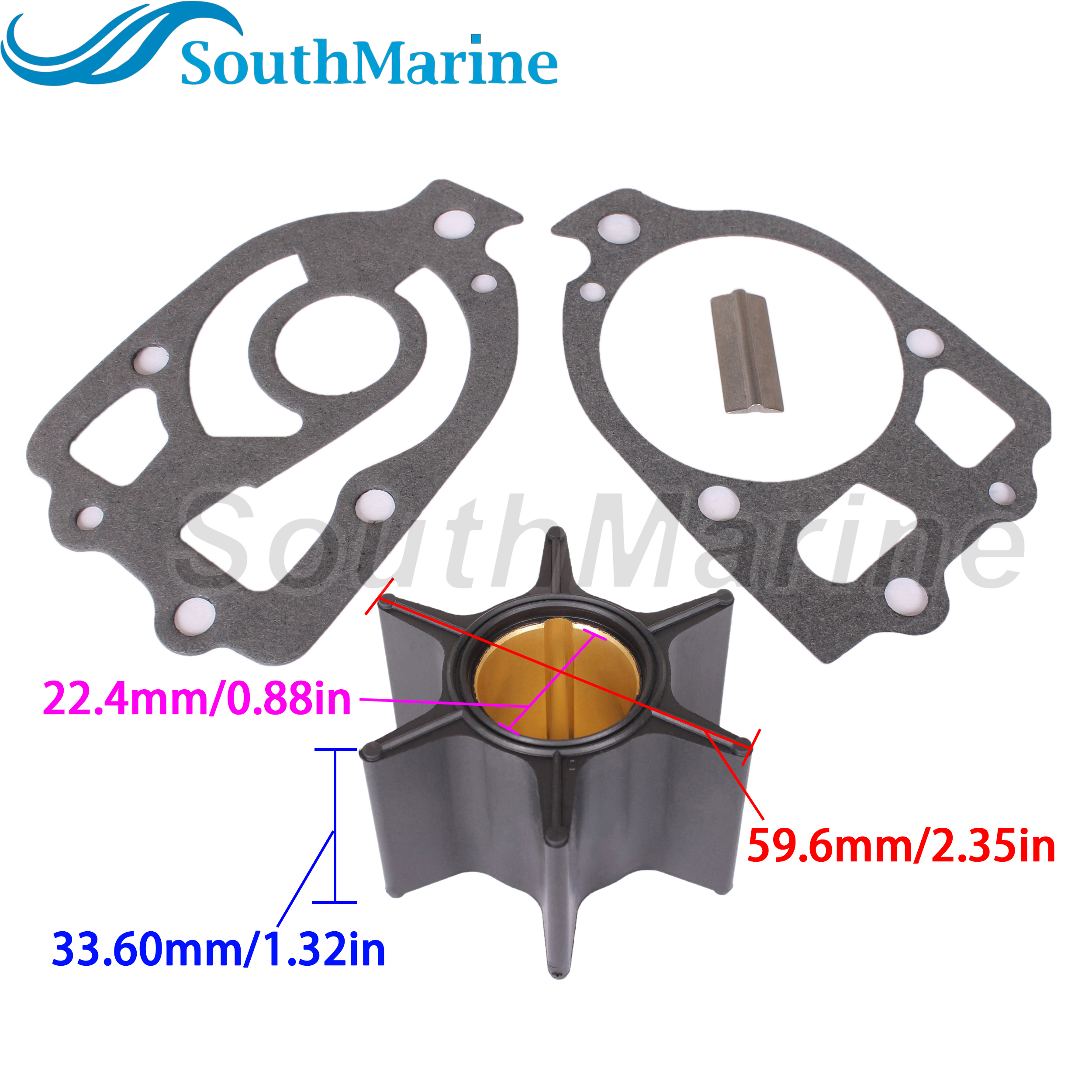 Boat Engine 47-30221 47-65960 47-85460 47-89984 18-3017 Water Pump Impeller Repair Kit for Mercury Force Krysler 85HP-150HP