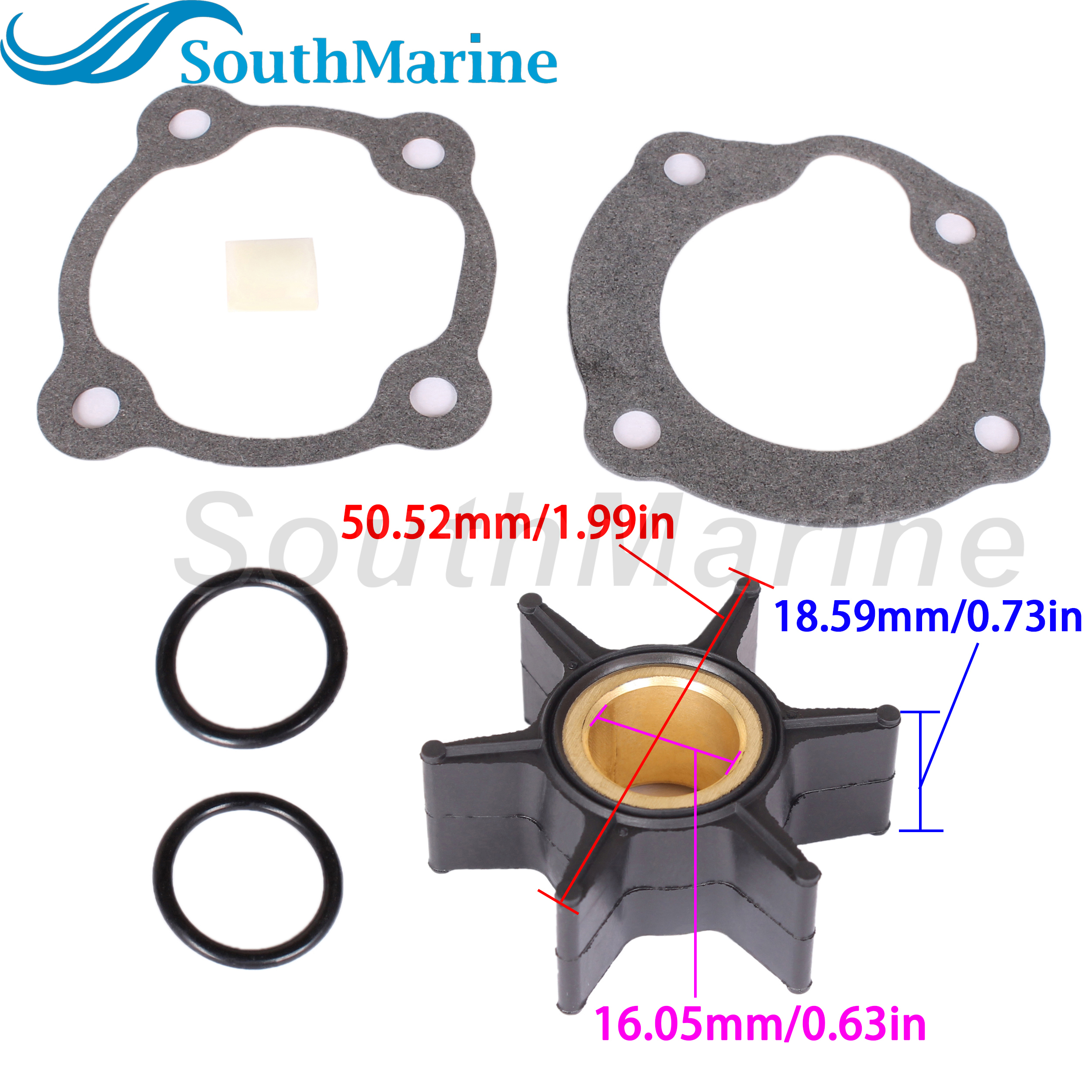Boat Engine 395289 395265 777818 18-3051 Water Pump Impeller Repair Kit for Johnson Evinrude BRP OMC 14HP 18HP 25HP 28HP