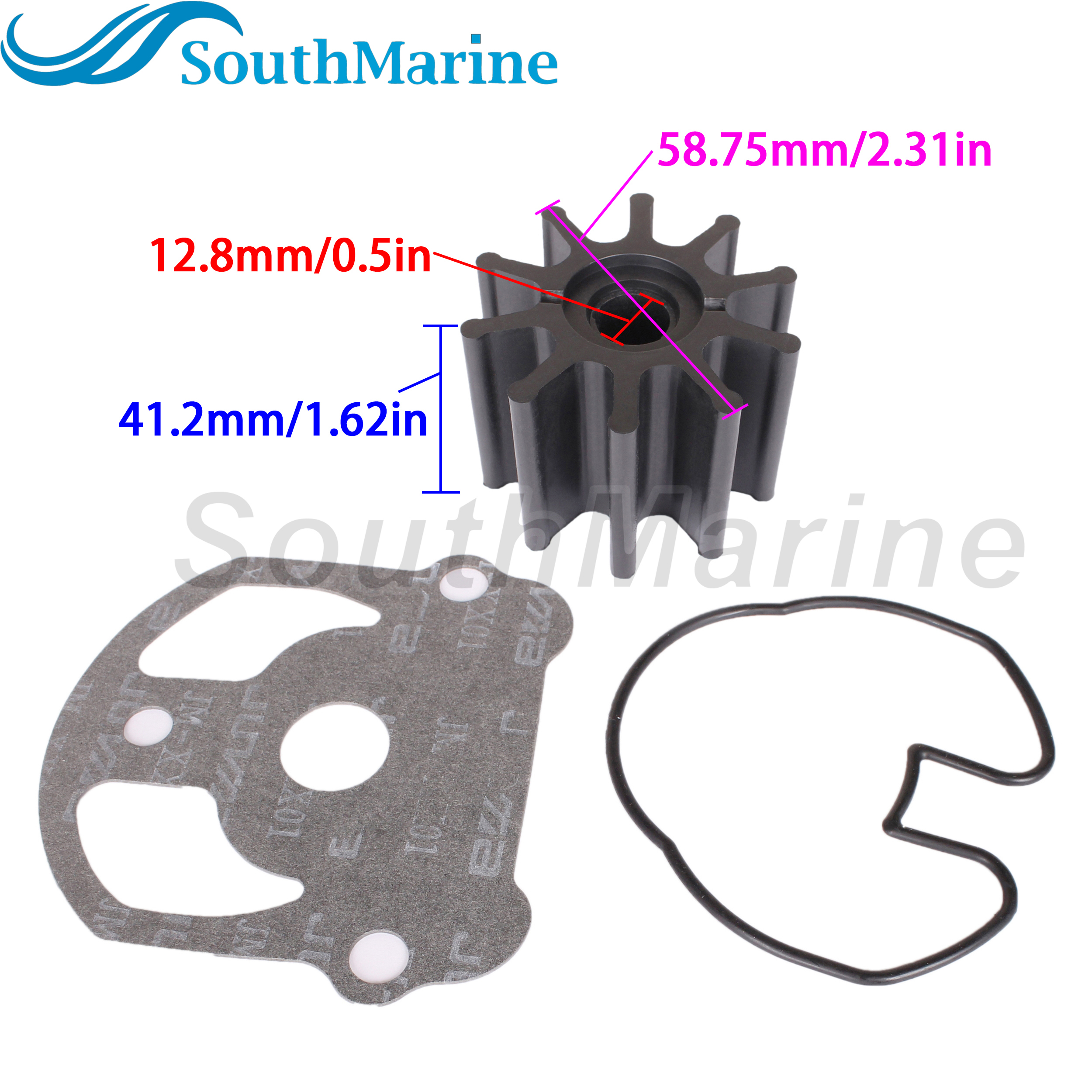 983895 984461 778039 777128 18-3058 Water Pump Impeller Repair Kit for OMC Cobra Out Drive 2.3L-7.5L V6 V8 Marine Boat Stern