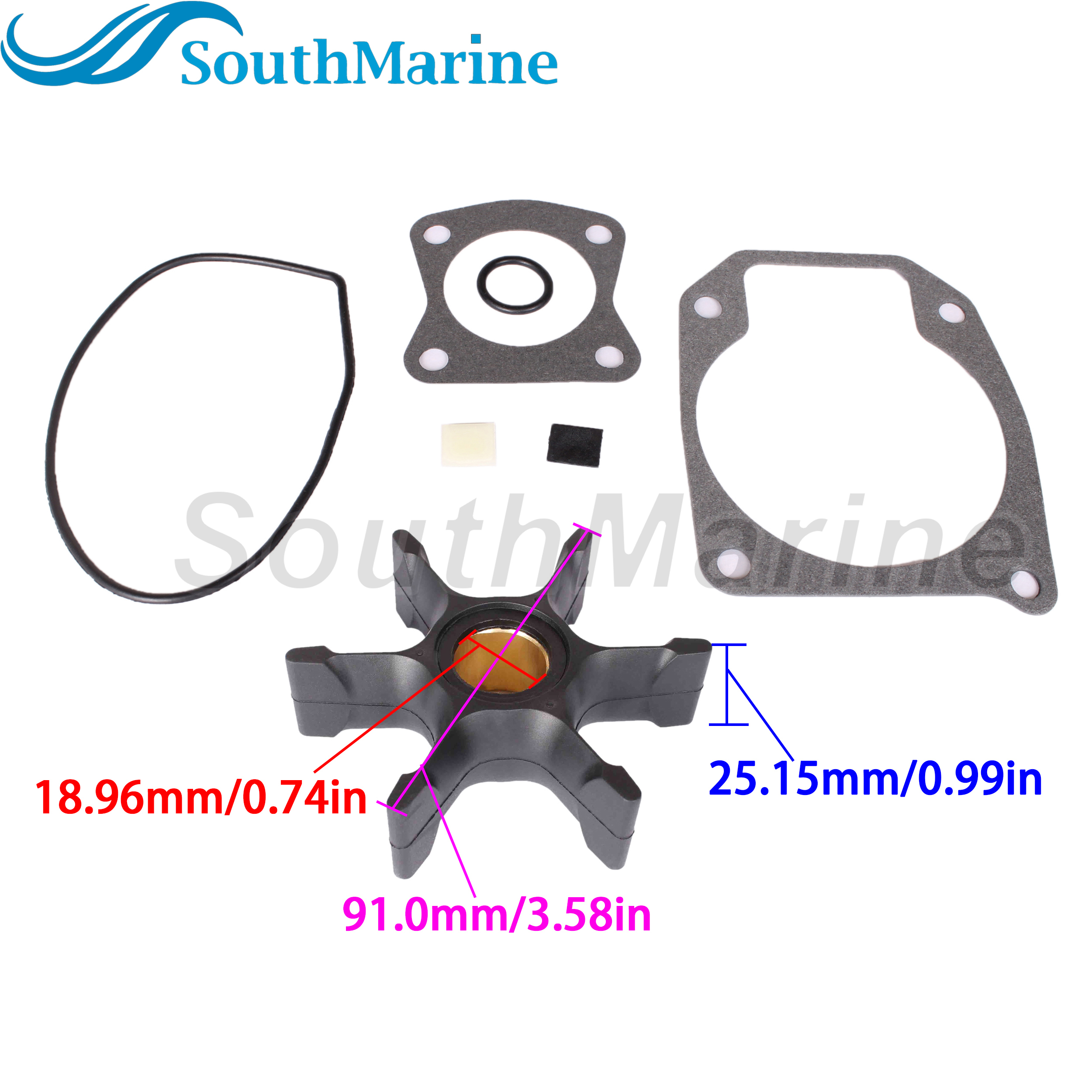 Boat Engine 396725 389557 437080 432954 777820 18-3053 Water Pump Impeller Repair Kit for Johnson Evinrude BRP OMC 40HP-75HP