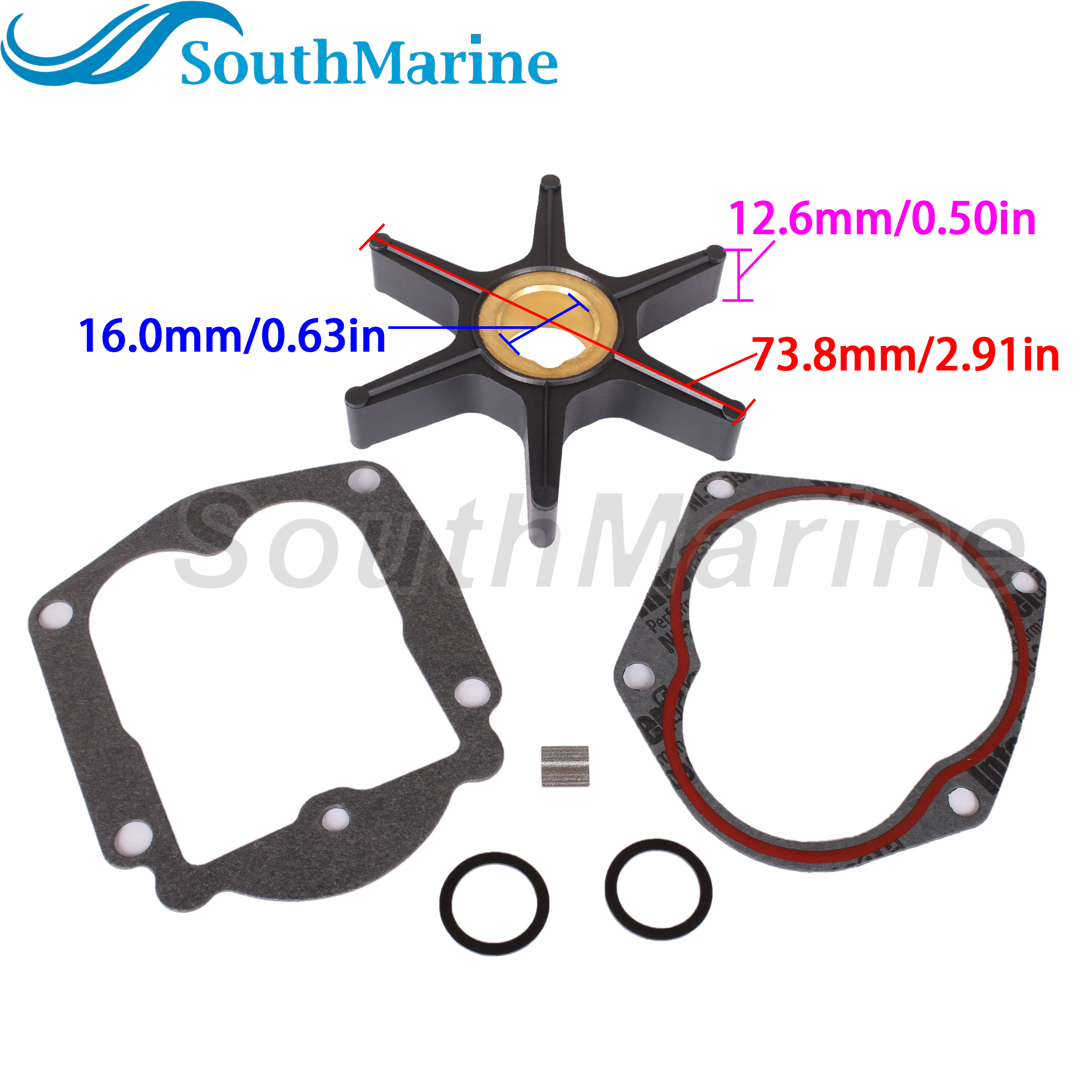 Boat Engine 8508910 47-850893 47-8M0027792 18-3057 Water Pump Impeller Repair Kit for Mercury Mariner 13.5HP 15HP 18HP 25HP
