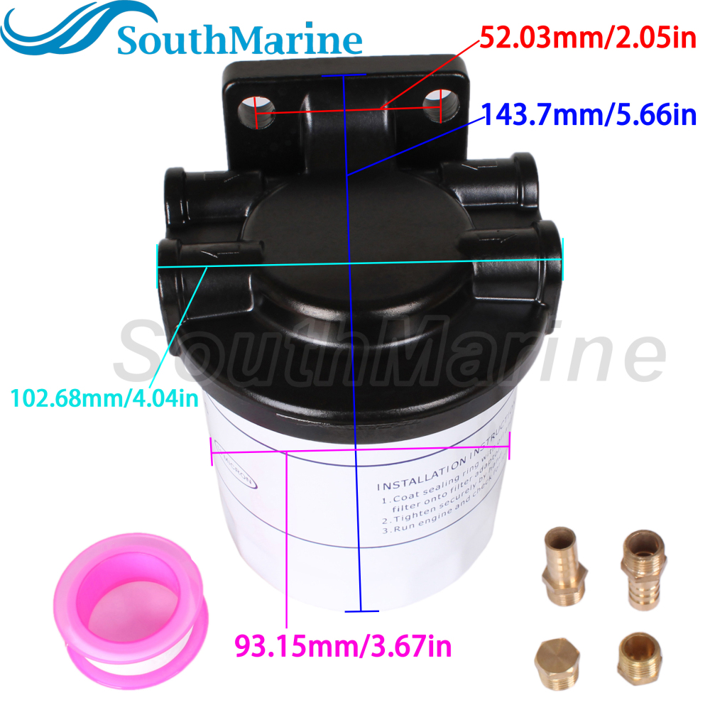 Boat Engine 35-807172 802893Q01 802893T Fuel Water Separator Fuel Filter with Bracket Base for Mercury MerCruiser 35-60494-1 809097