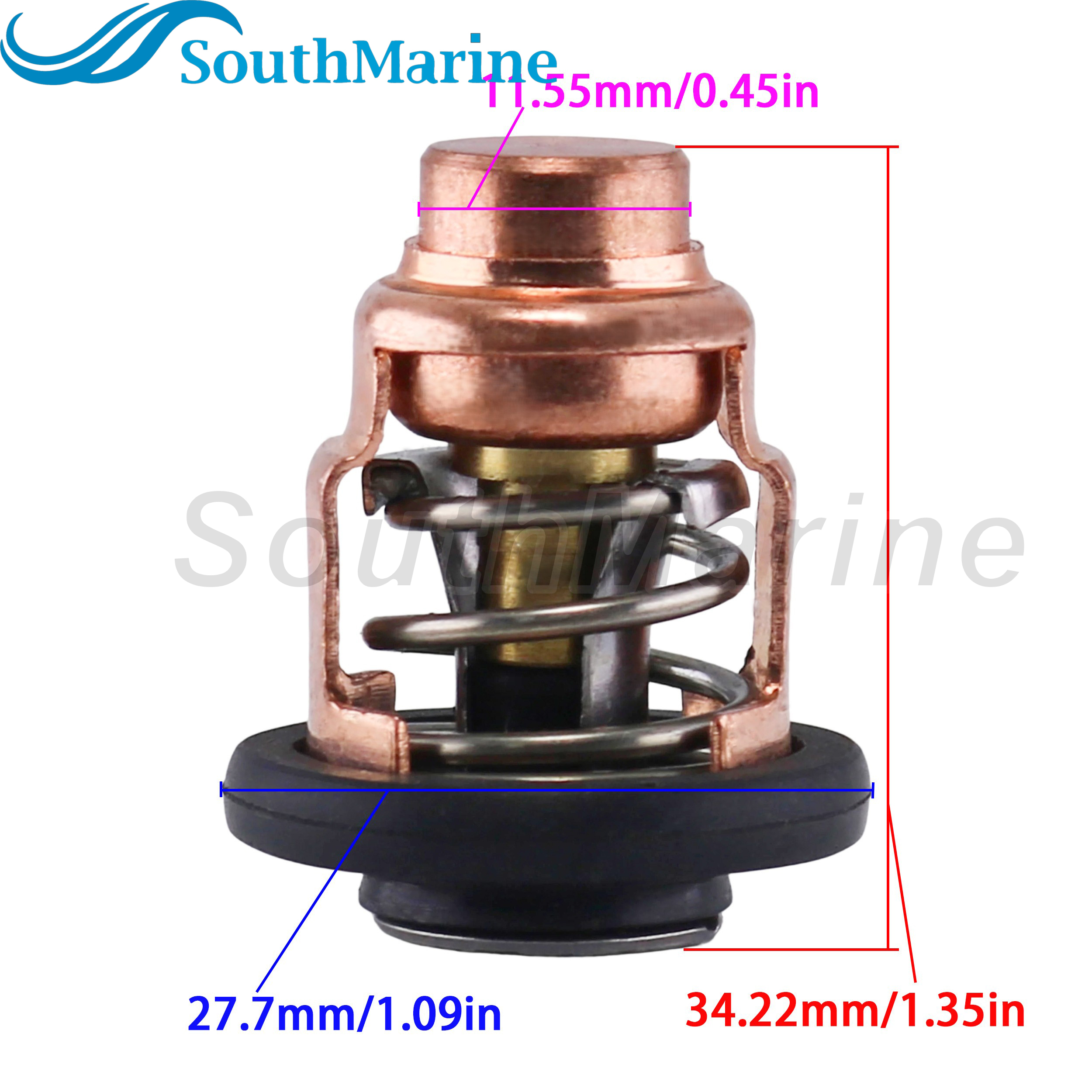 Boat Engine 855676002 8M0119207 8M0139434 18-43175 Thermostat Kit for Mercury 8-30HP, 3NV010300M 3R3-01030-0 for Nissan Tohatsu