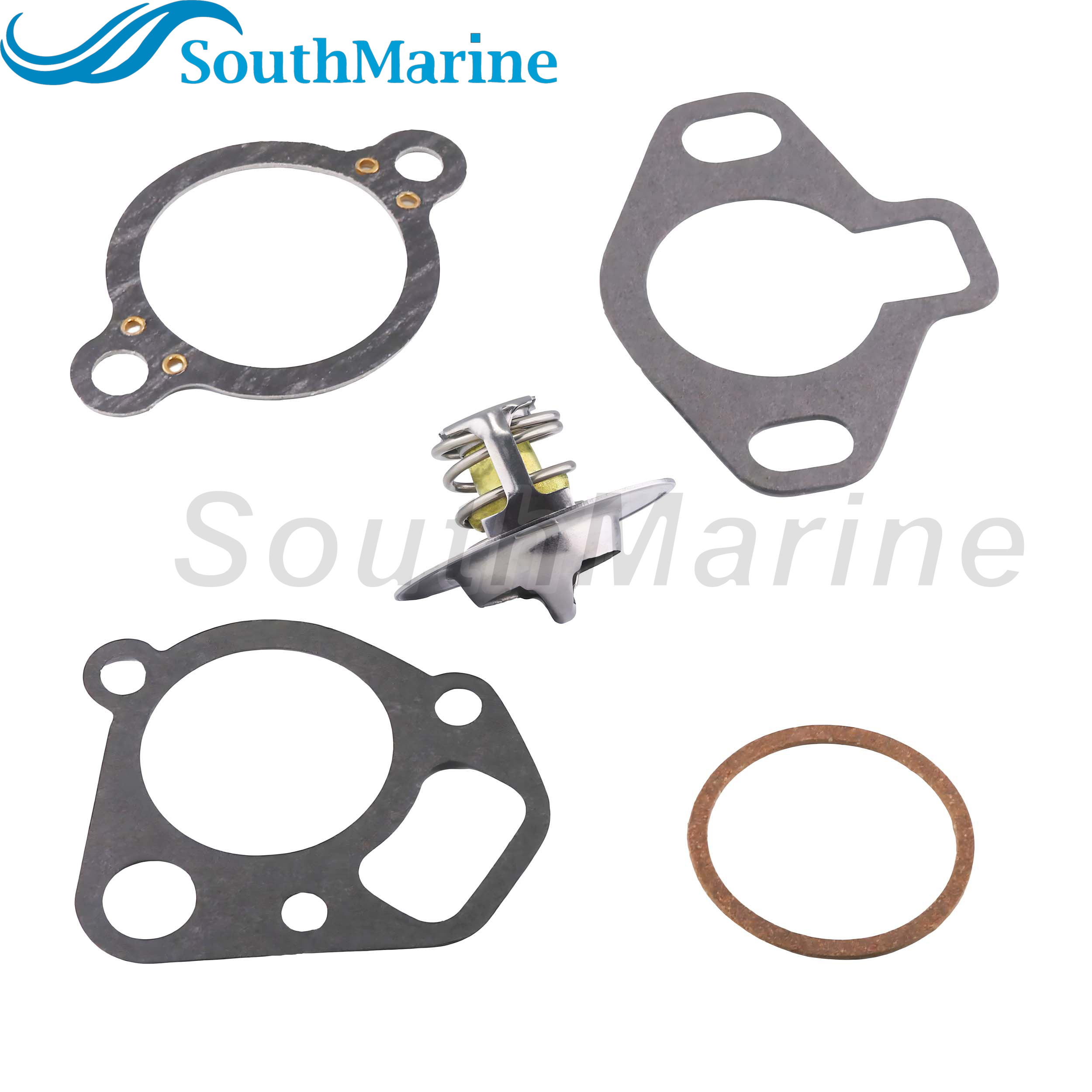 Boat Engine 807252Q3 807252T3 807252T6 18-3646 18-3646D Thermostat Kit for Mercruiser V6 V8 5.0L 5.7L V8 GM 140℉