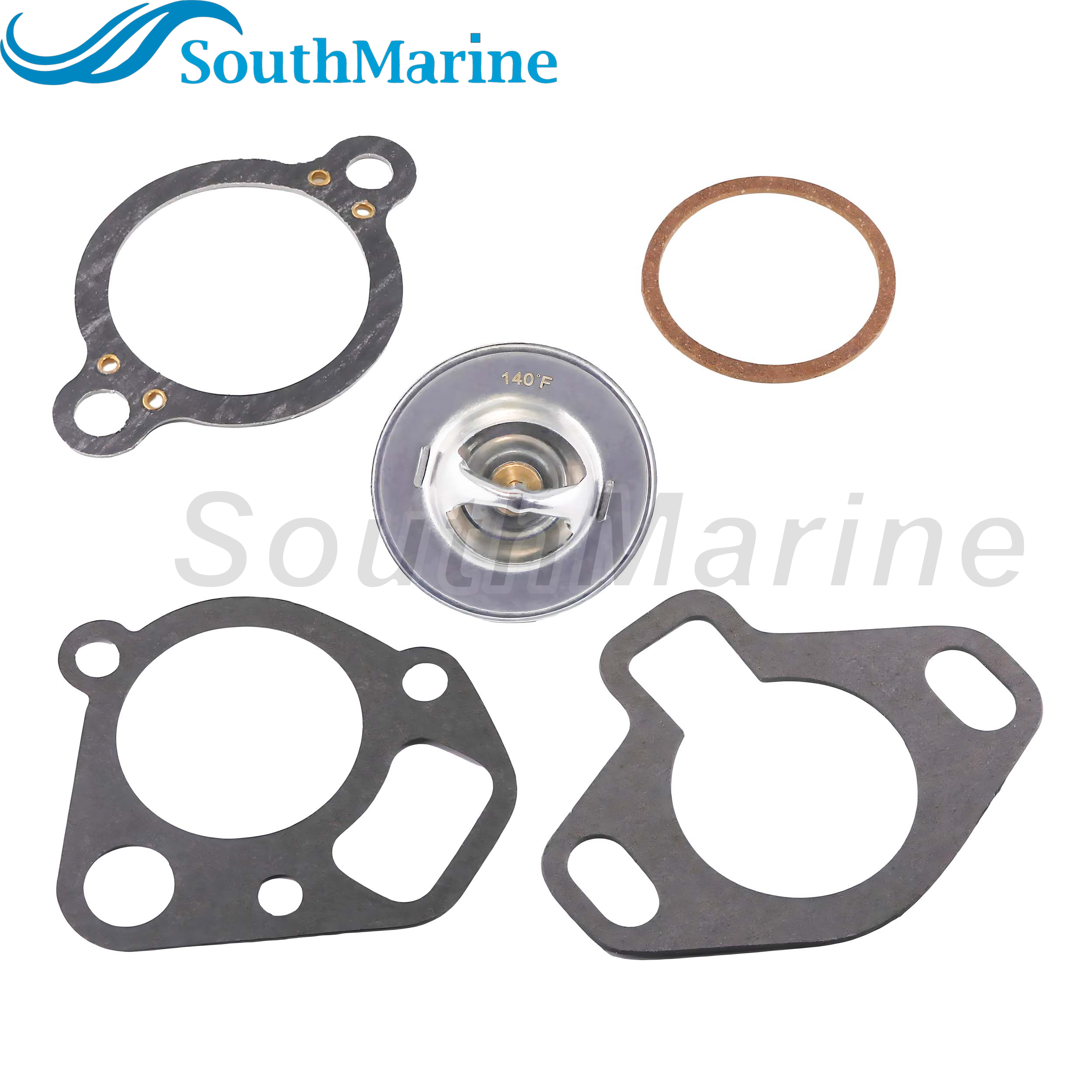 Boat Engine 807252Q3 807252T3 807252T6 18-3646 18-3646D Thermostat Kit for Mercruiser V6 V8 5.0L 5.7L V8 GM 140℉