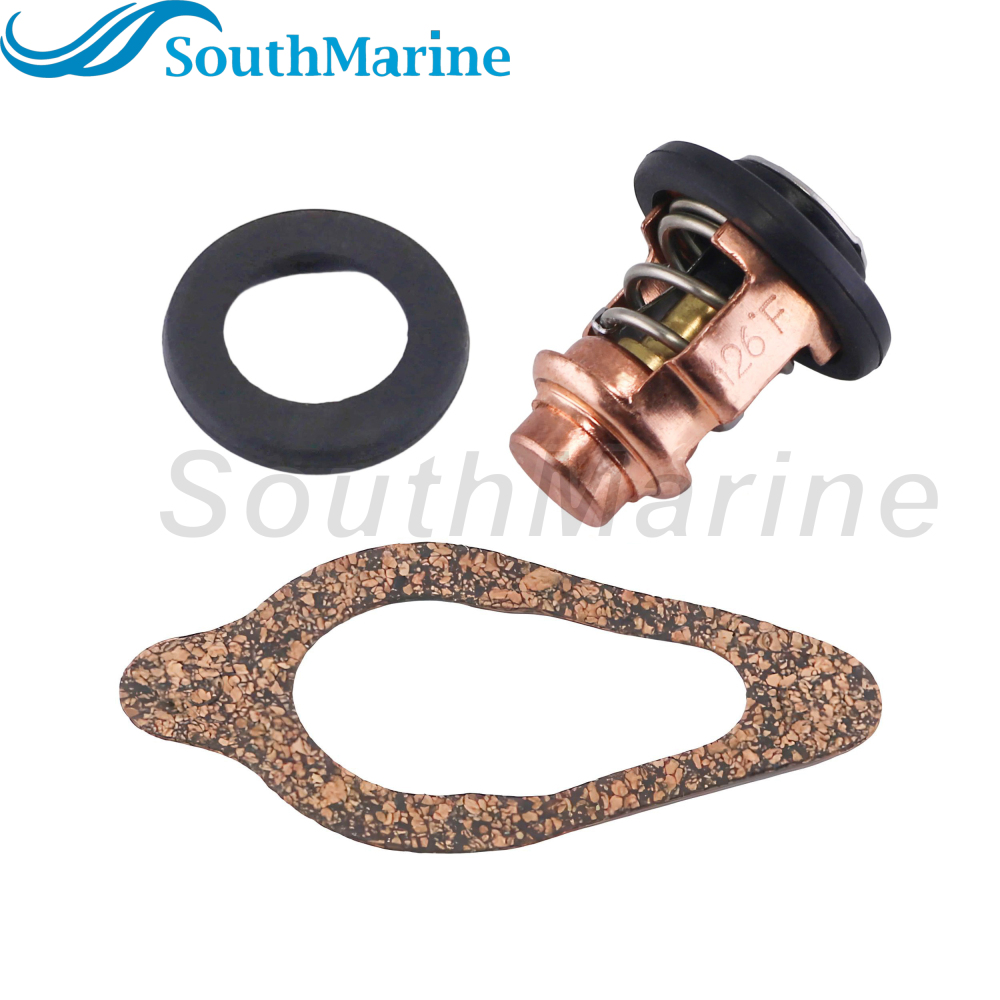 Boat Engine 855676002 8M0119207 8M0139434 18-43175 Thermostat Kit for Mercury 8-30HP, 3NV010300M 3R3-01030-0 for Nissan Tohatsu
