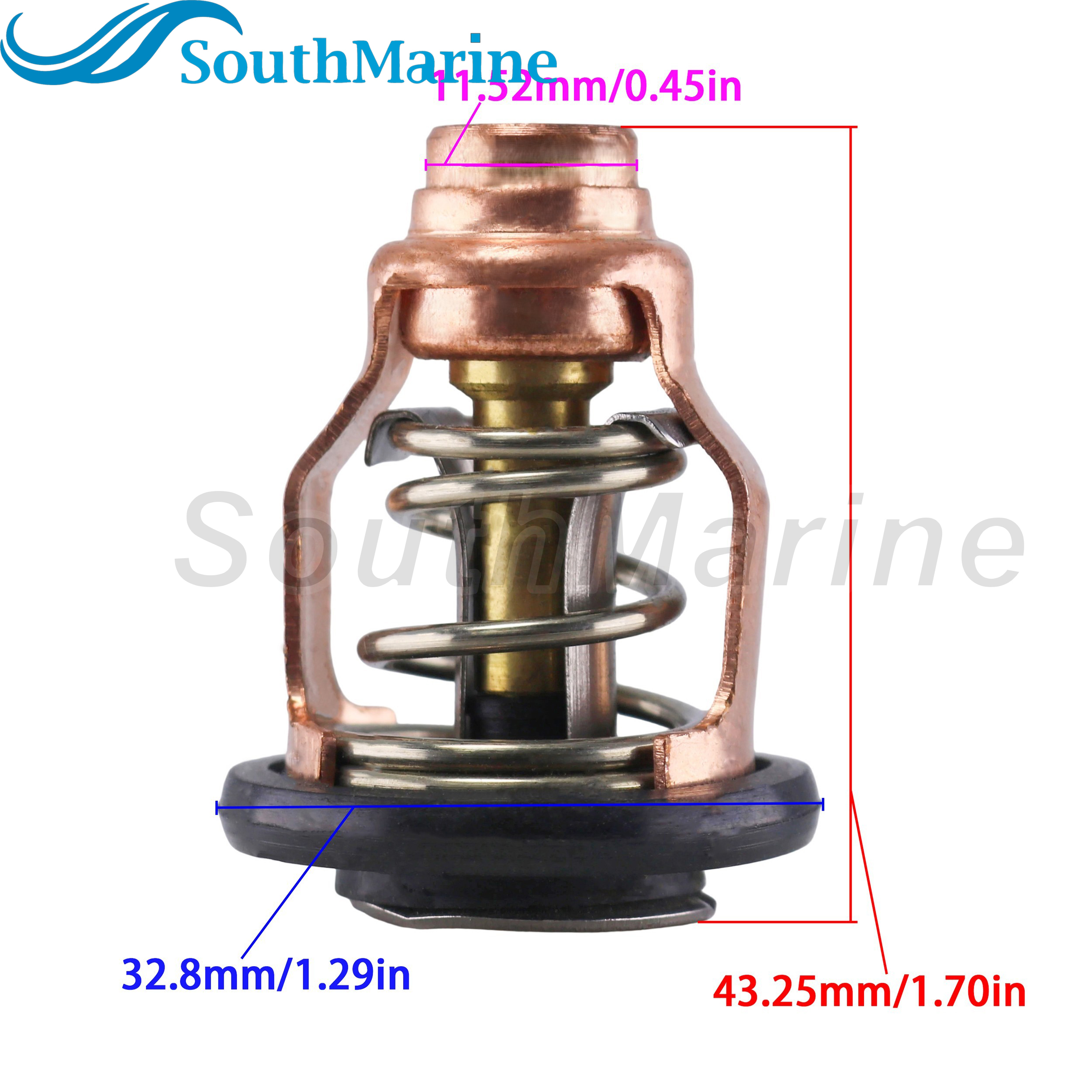 Boat Motor 8M6010296 Thermostat for Mercury Mariner /17670-90J00/01 for Suzuki / 5033721 for Evinrude Johnson OMC BRP 80HP-250HP