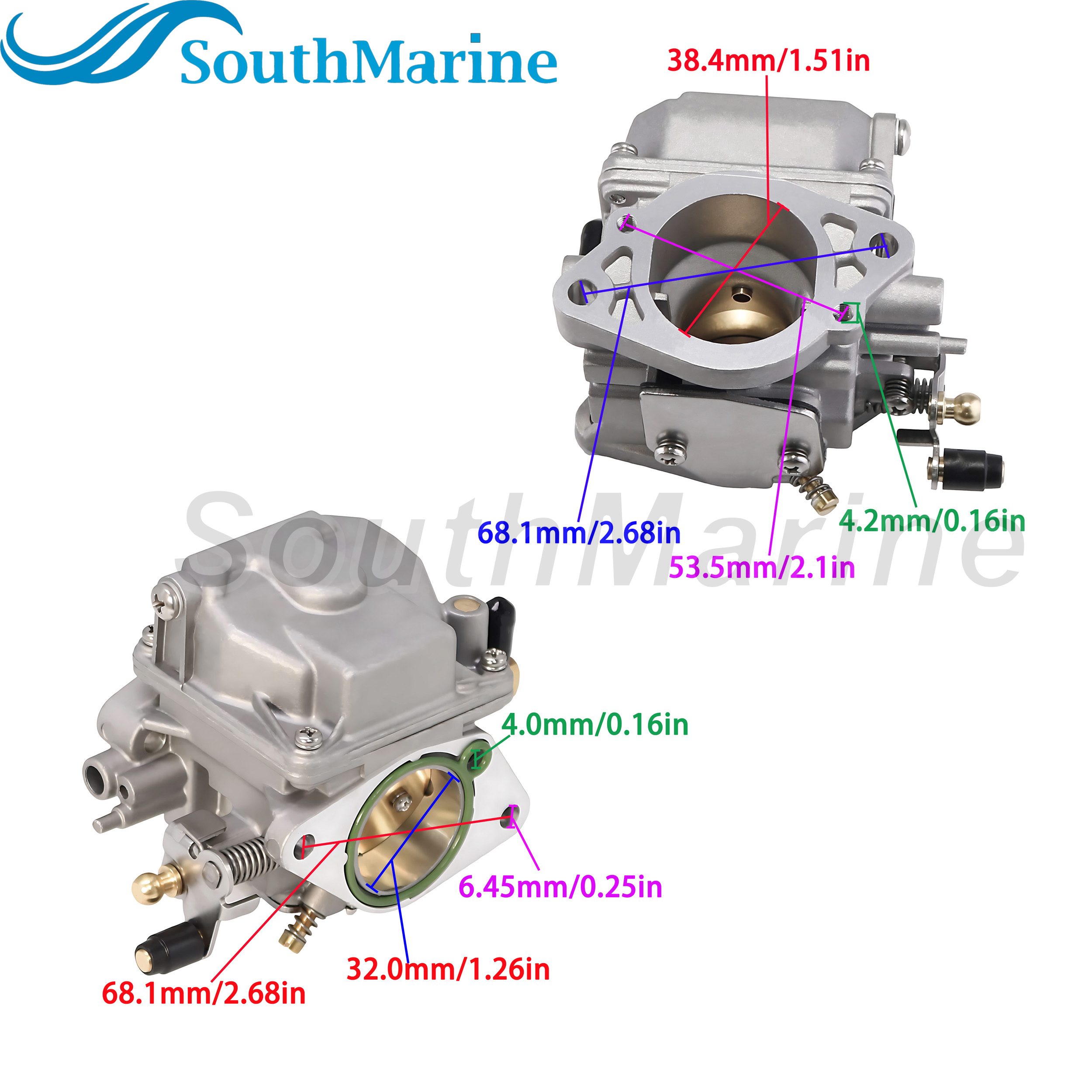 Boat Motor 3C8-03200-4 3C8032004 3C8032004M Carburetor Assembly for Tohatsu for Nissan 40HP, UPPER Carburetor