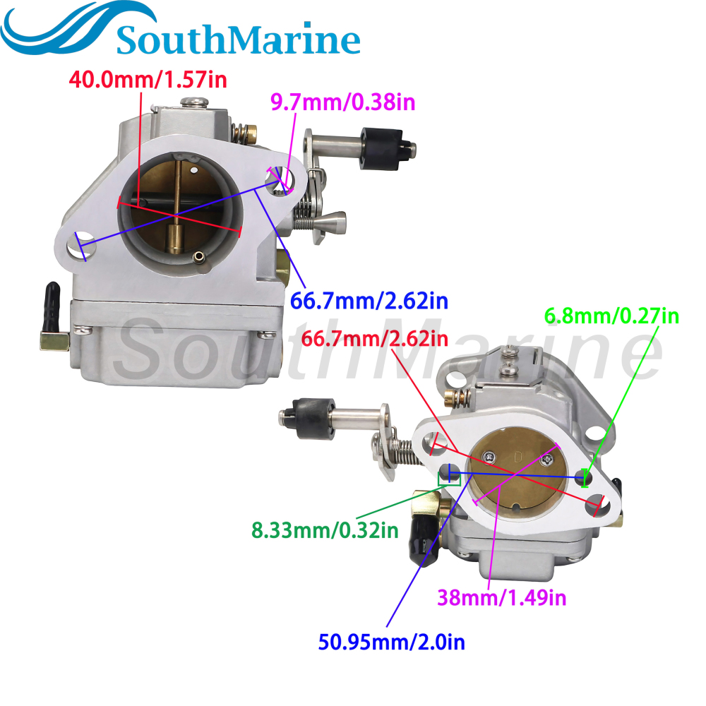 Boat Motor 3301-821383T17 821383T3 821383T4 823799T10 821383A19 Carburetor Assembly for Mercury Mercruiser Quicksilver 2-Cylinder 30HP 40HP