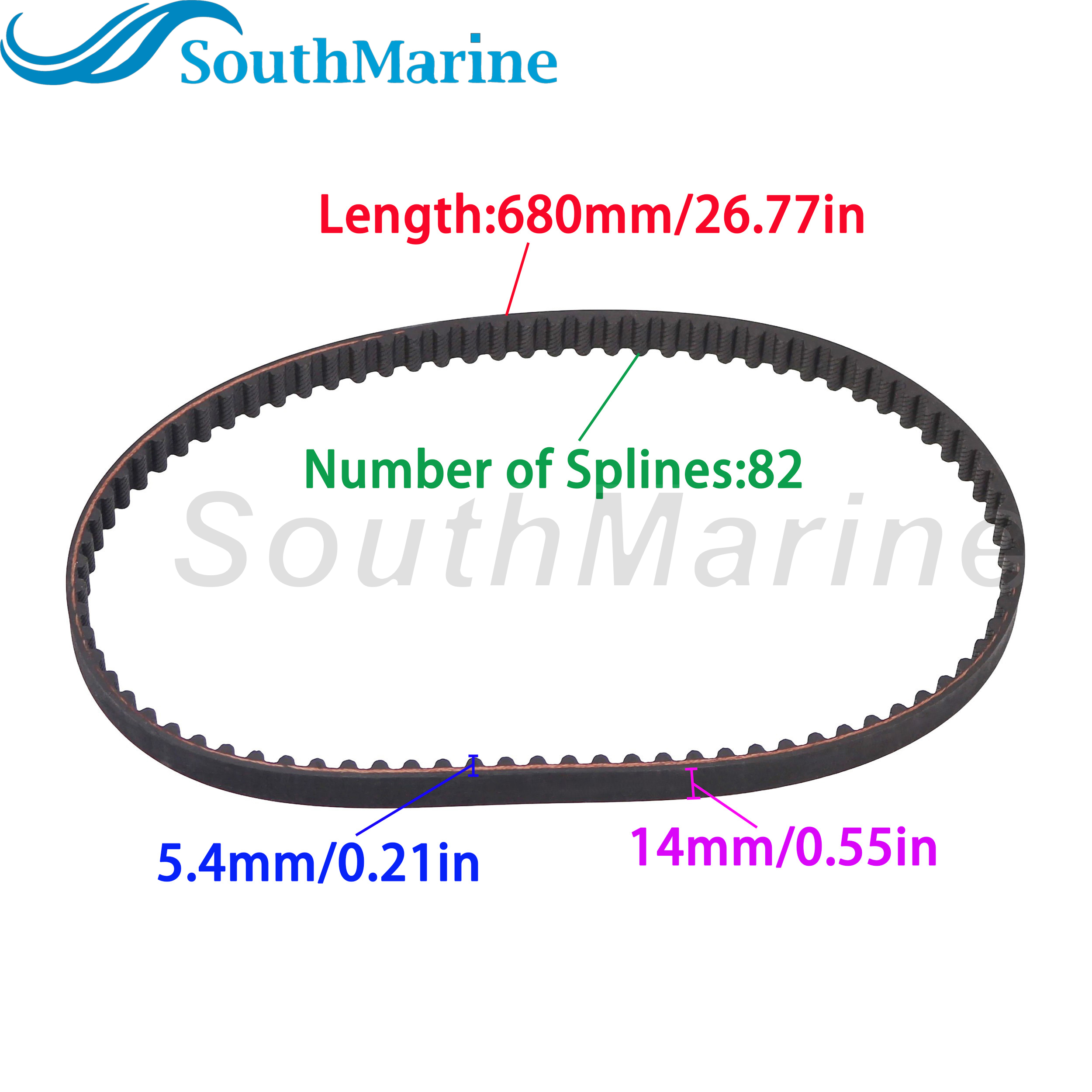 Boat Engine 6FM-46241-00 Timing Belt for Yamaha Mariner 20HP 25HP F20 F25