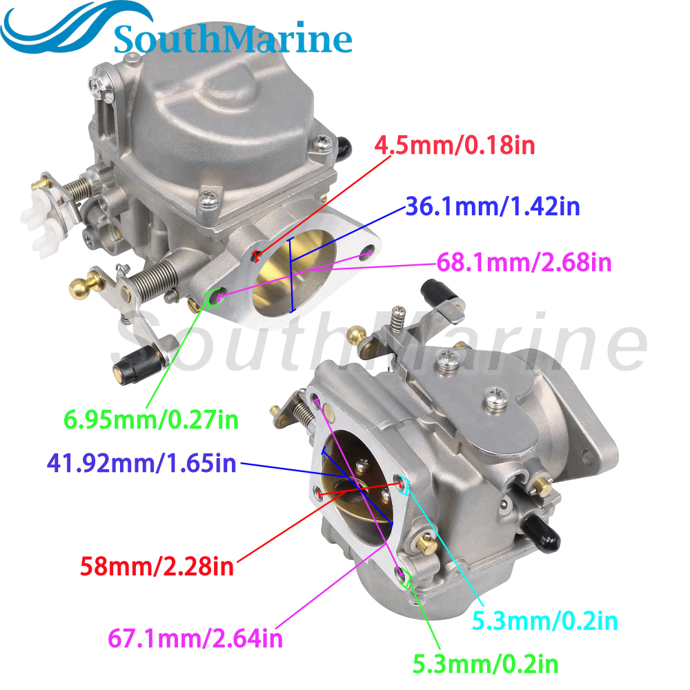 Boat Motor 688-14302-40 41 42 08 692-14302-25 26 27 28 Carburetor Assembly for Yamaha 85HP 90HP, CENTER Carburetor of Sets