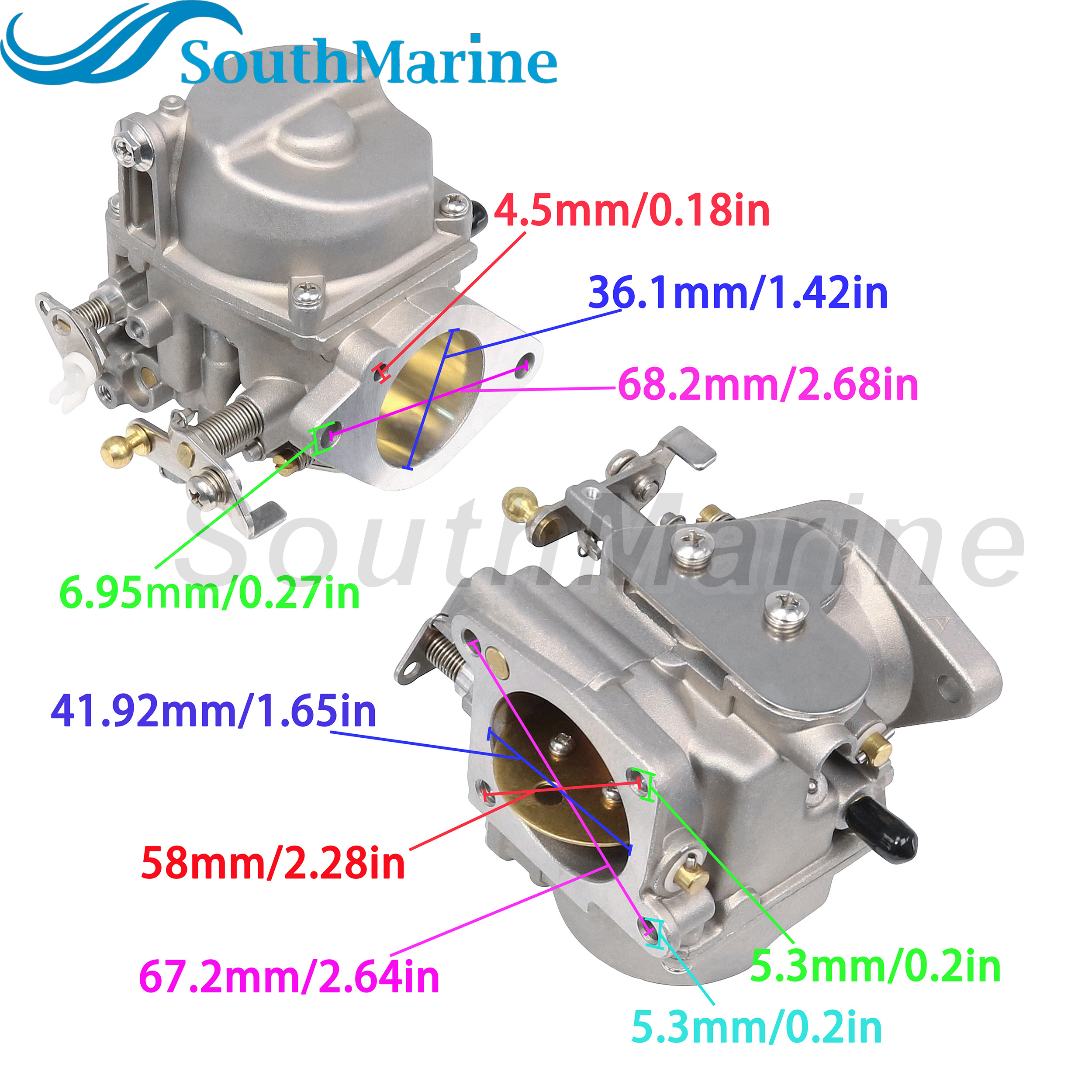 Boat Motor 688-14301-40 41 42 08 692-14301-25 26 28 Carburetor Assembly for Yamaha 85HP 90HP, UPPER Carburetor of Sets