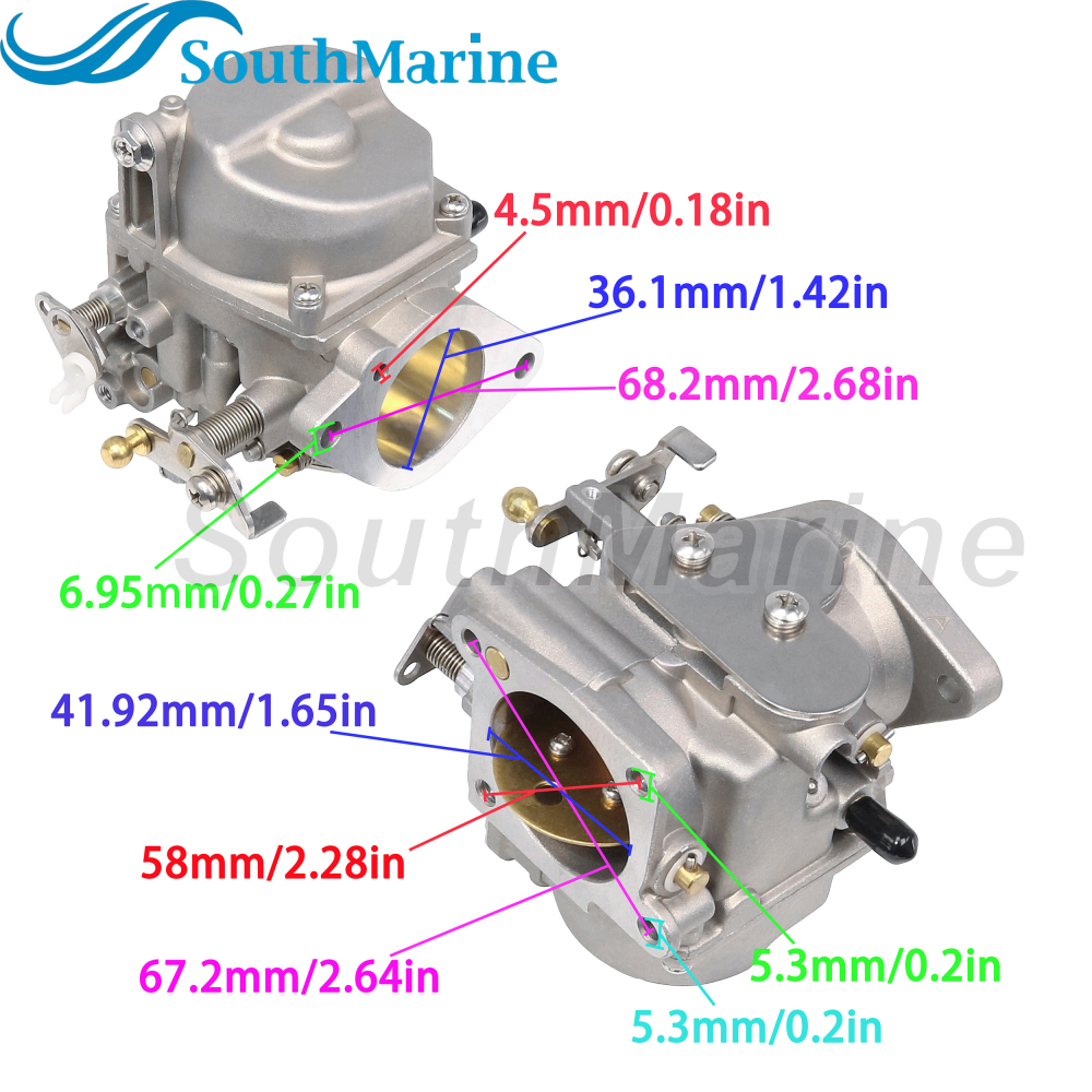 Boat Motor 688-14301-40 41 42 08 692-14301-25 26 28 Carburetor Assembly for Yamaha 85HP 90HP, UPPER Carburetor of Sets