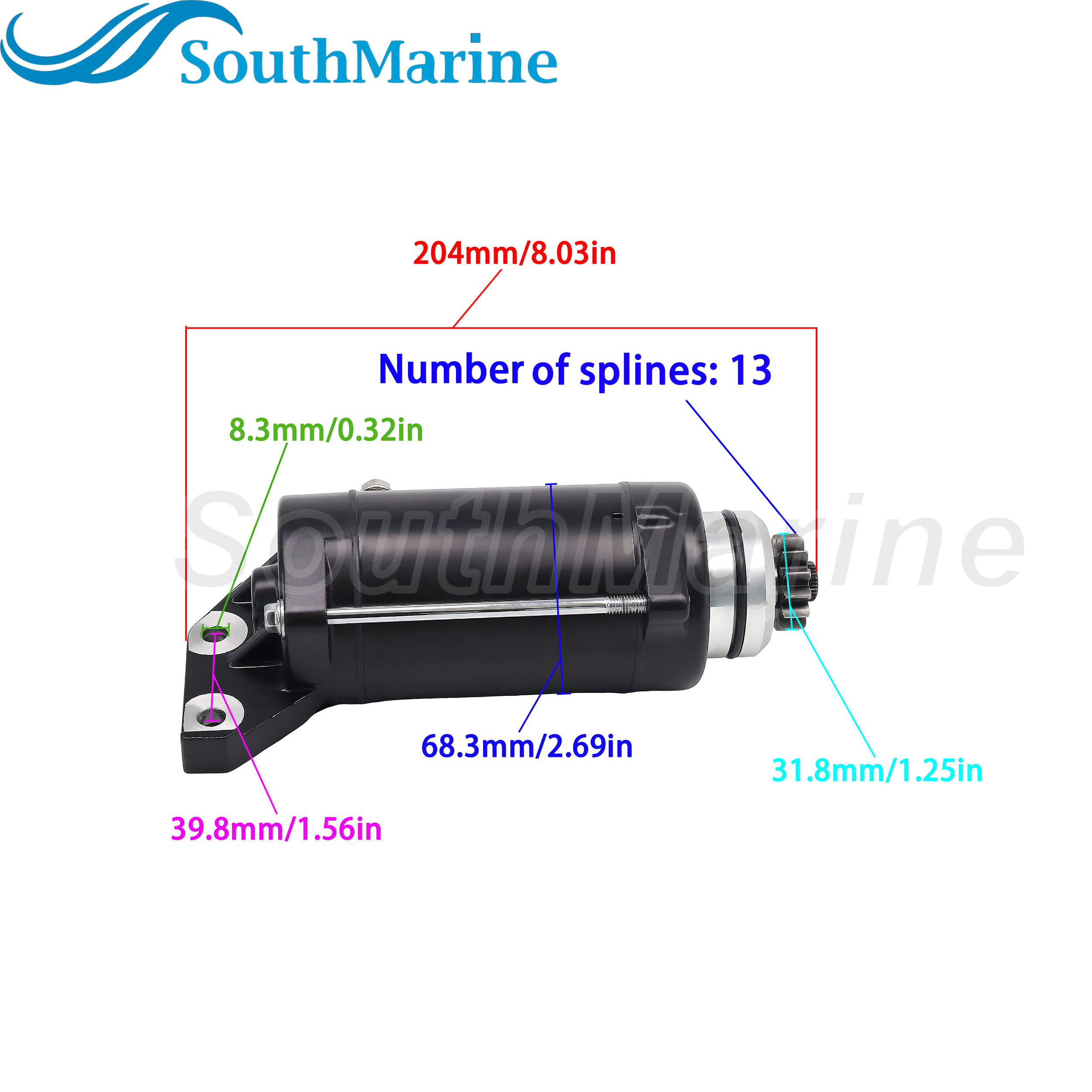 6S5-81800-00 Starter Motor for Yamaha WaveRunner FX FZS VX VXR Cruiser HO SHO VXS FZRAR FSH FB1800A FC1800A VX1800AK