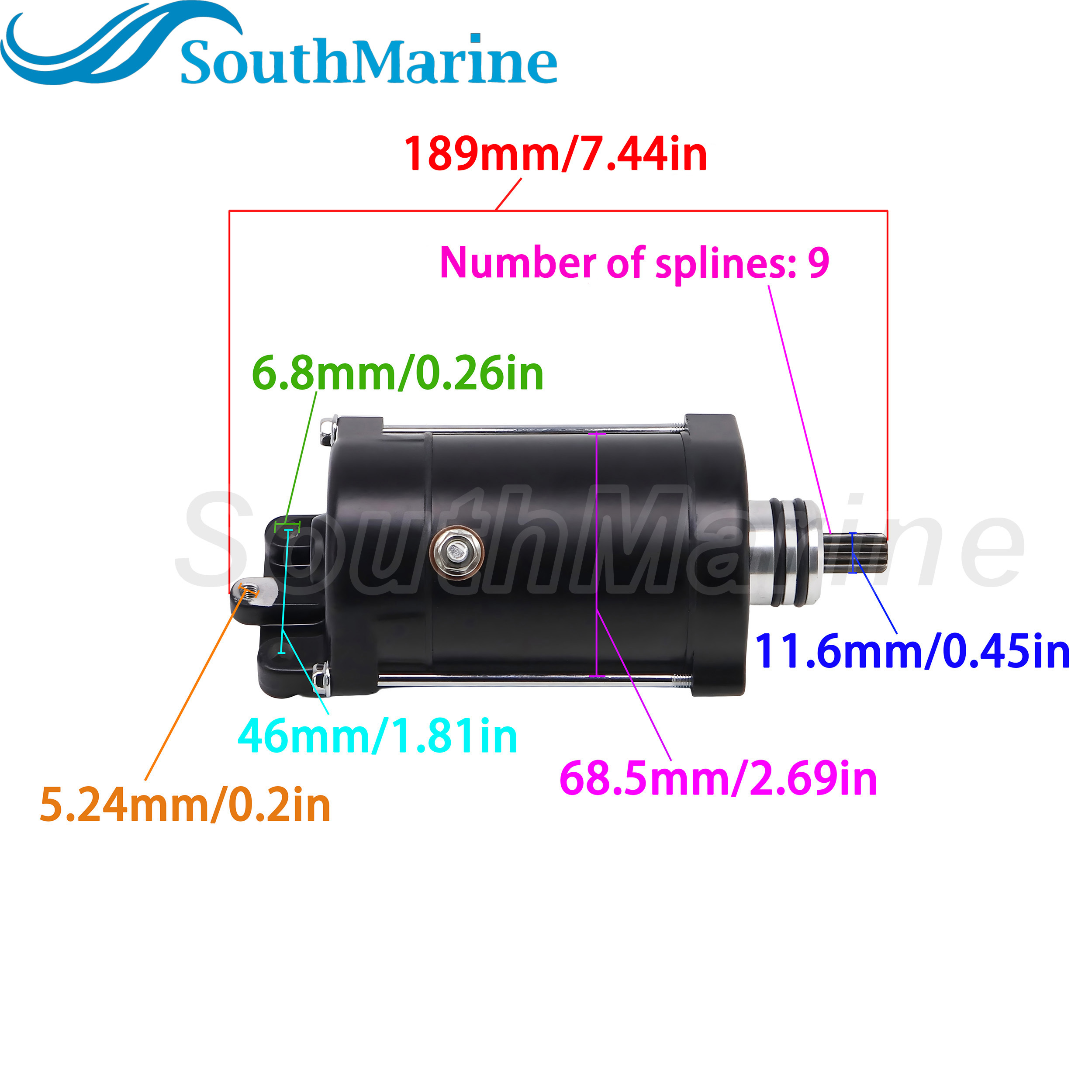 21163-3720 21163-3721 Starter Motor for Kawasaki Jet Ski Ultra LX 310 300 260 JT1500 STX-12F STX-15F, SMU0322 for ARROWHEAD