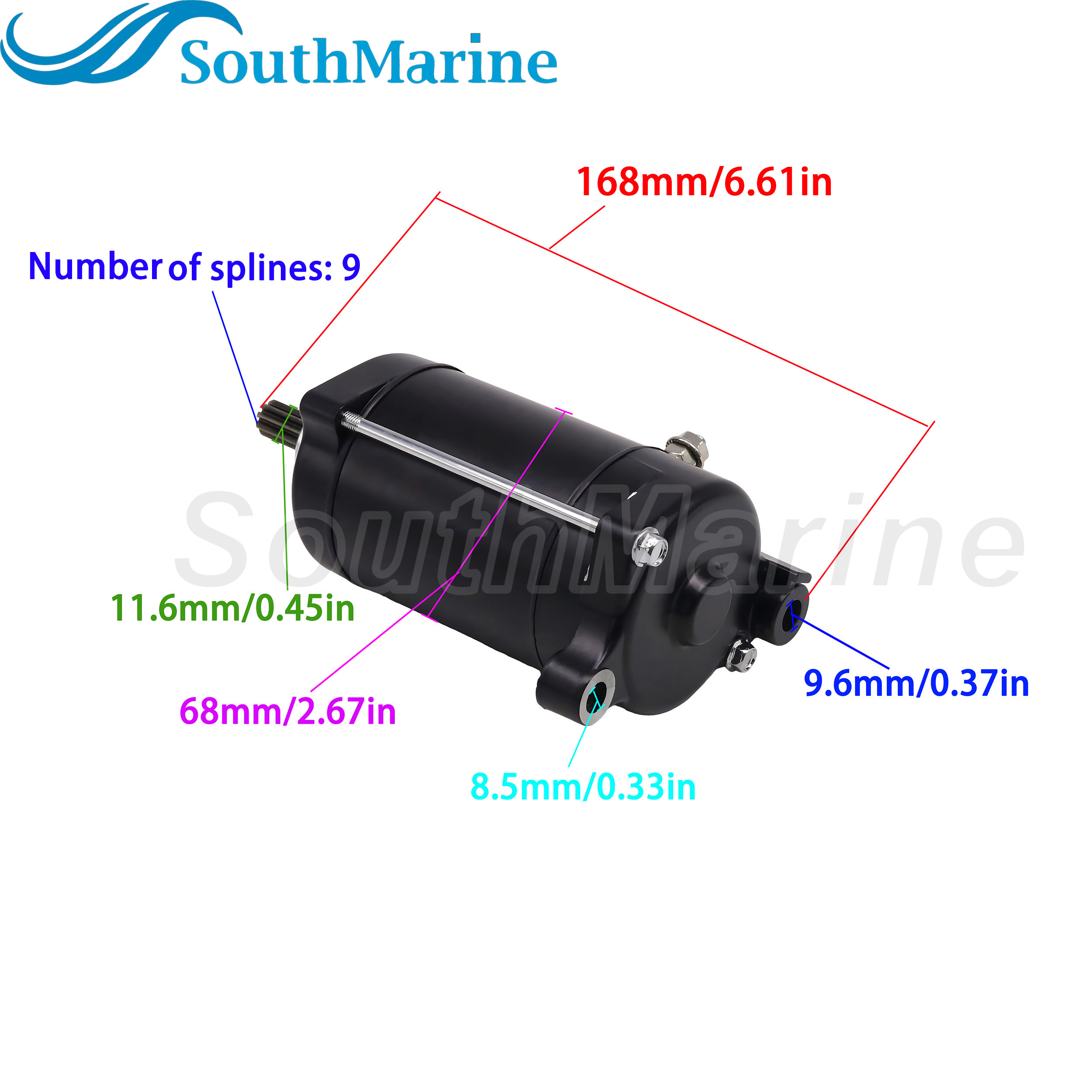 6M6-81800-10 00 Starter Motor for Yamaha Wave Runner Super Jet 700 XL700 Wave, 410-54013 for J&N, SMU0026 for Arrowhead