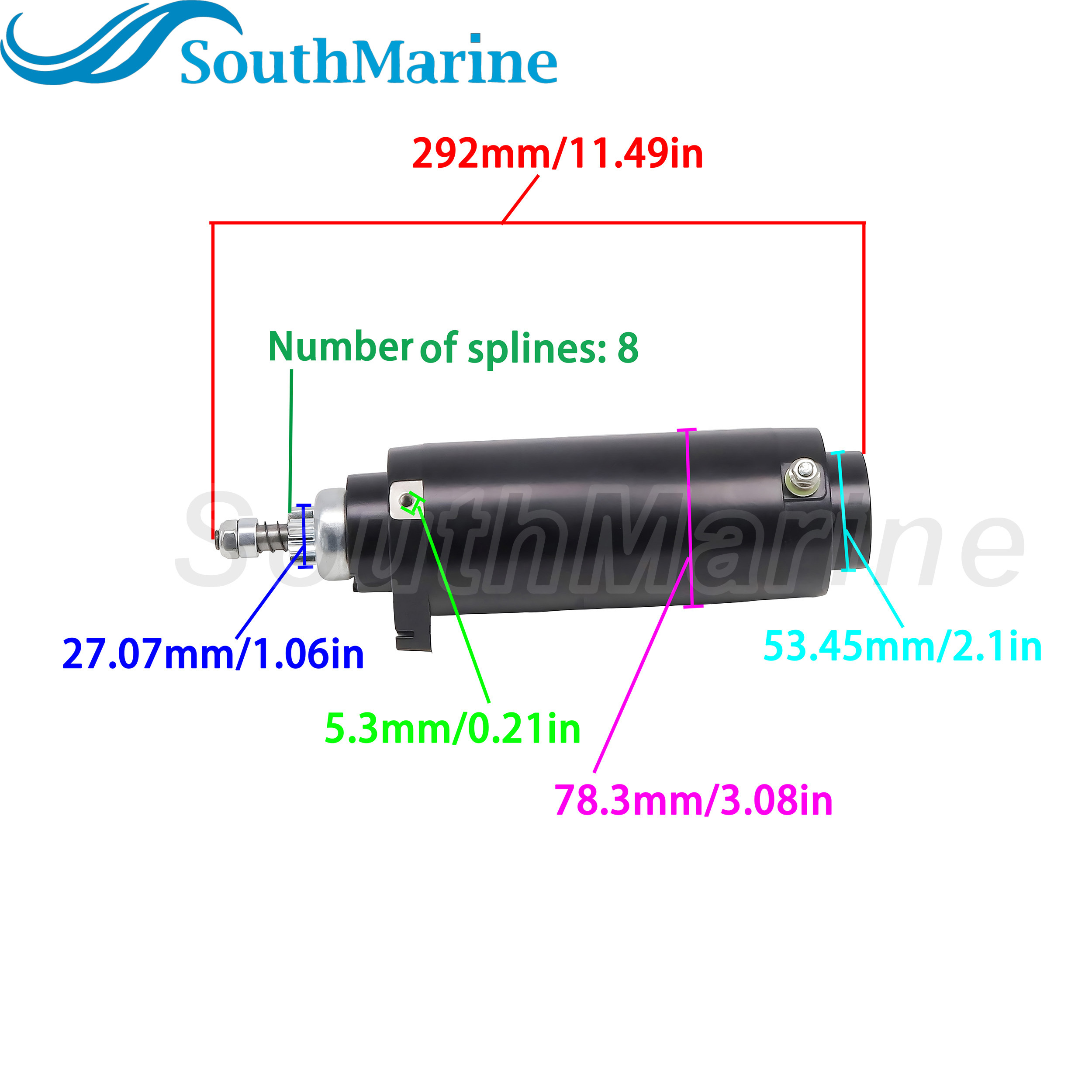 Outboard Engine 50-832997 832997-1 832997-2 Starter Motor for Mercury Marine Sport Jet Drive 175 210 240HP 2.5L V6,7326 for ARCO