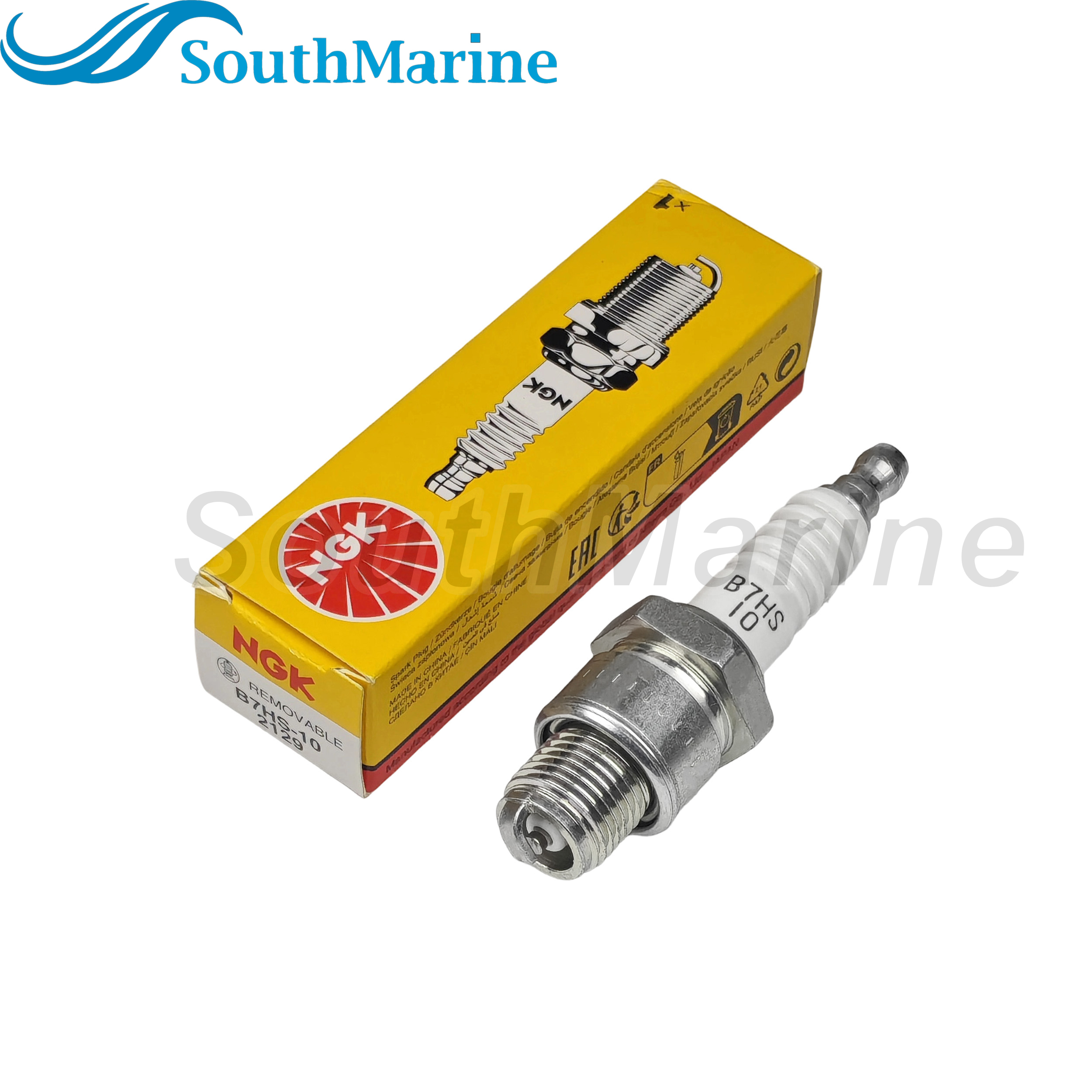 B7HS-10 2129 NGK Spark Plugs, B7H-S1000-00 for Yamaha, 509563 503704 for Evinrude Johnson, 828942 33-41263M for Mercury Marine