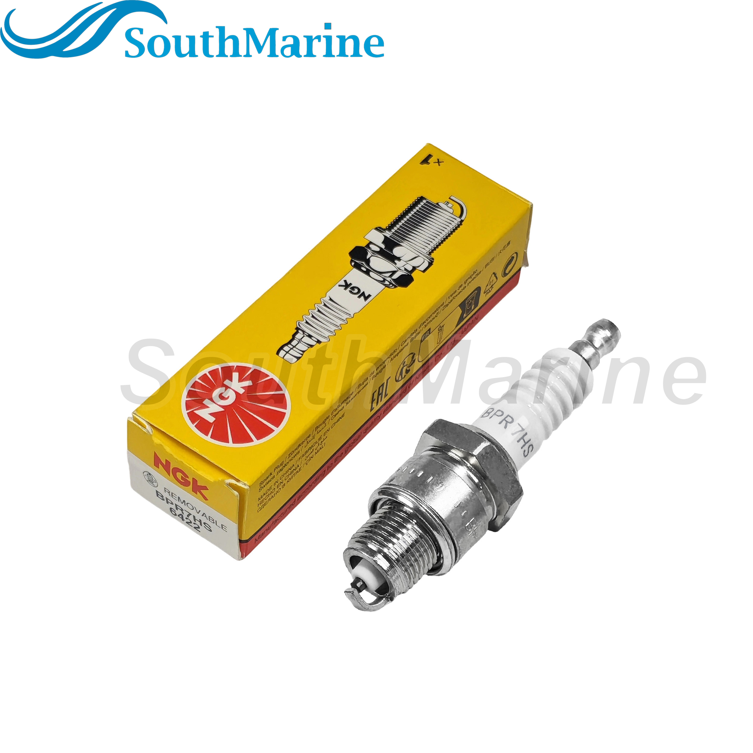 BPR7HS 6422 NGK Nickel Spark Plugs, BPR-7HS00-00 for Yamaha, 9482-00522 for Suzuki, 33-938 932S 932C for Mercury Marine Outboard