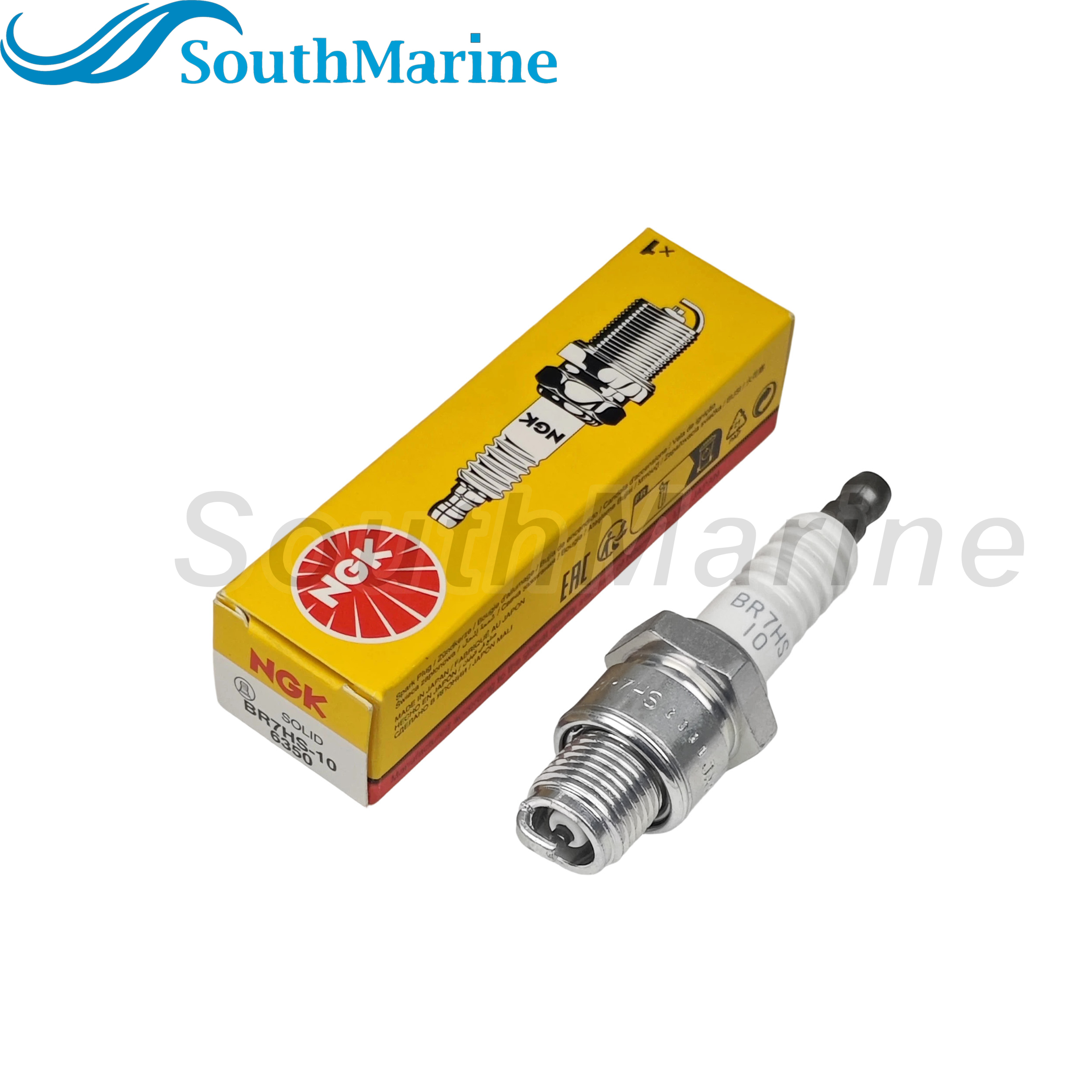BR7HS-10 1098 NGK Nickel Spark Plugs, BR7-HS100-00 for Yamaha, for Suzuki Tohatsu 9.9HP 12HP 15HP 18HP 25HP 30HP 40HP Marine