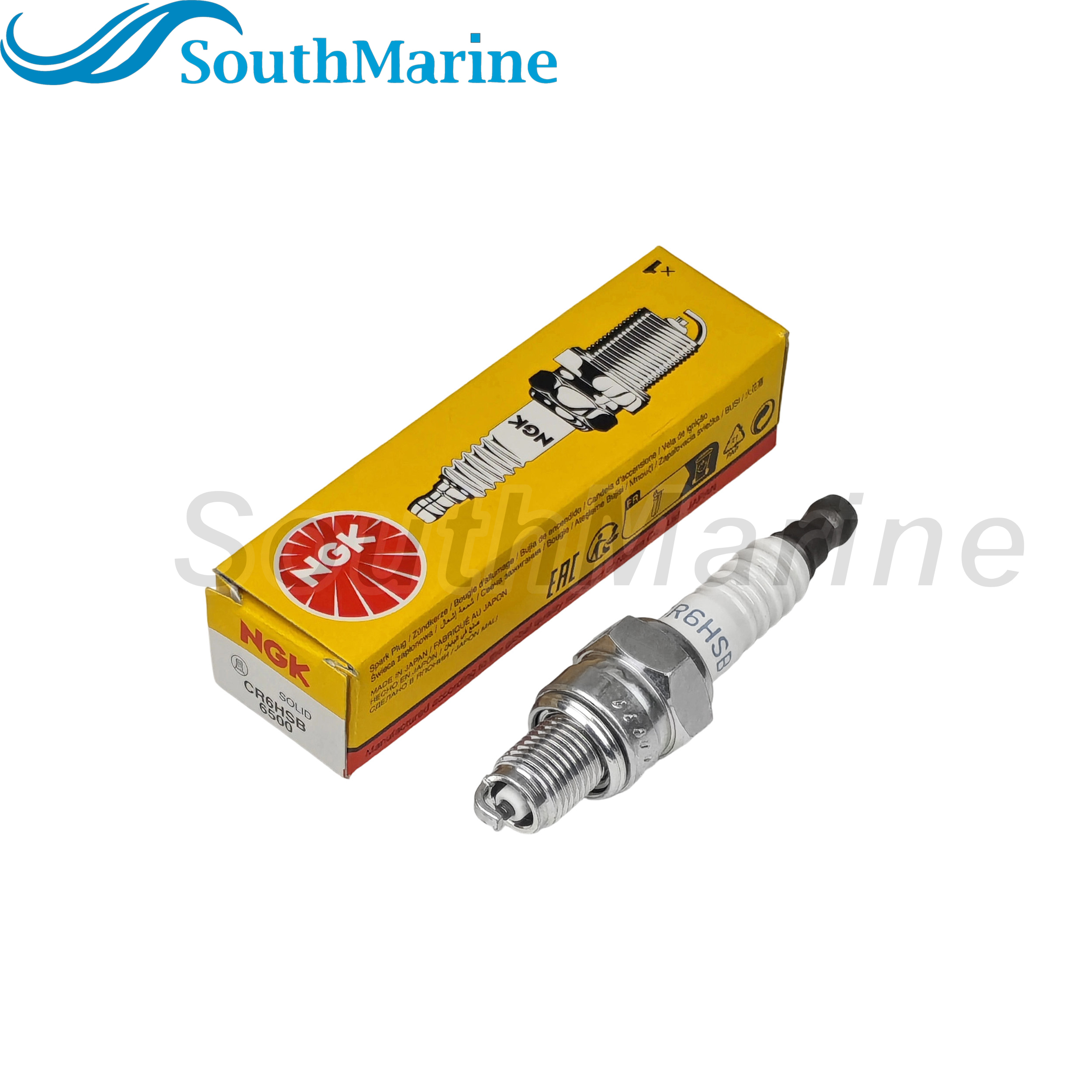 CR6HSB 6500 NGK Nickel Spark Plugs, CR6-HSB00-00-00 94702-00372 94709-00372 for Yamaha F2.5B / F4B / F5A / F6C Marine Outboard