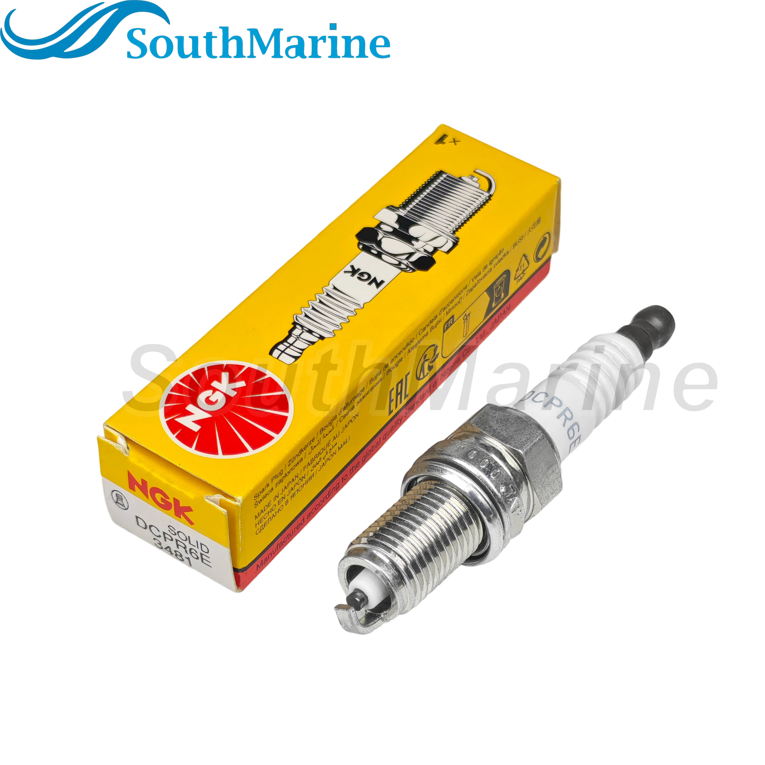 DCPR6E 3481 NGK Spark Plugs, DCP-R6E00-00-00 for Yamaha, 9482-00446 for Suzuki, 33-8M0204682 803507 for Mercury Outboard