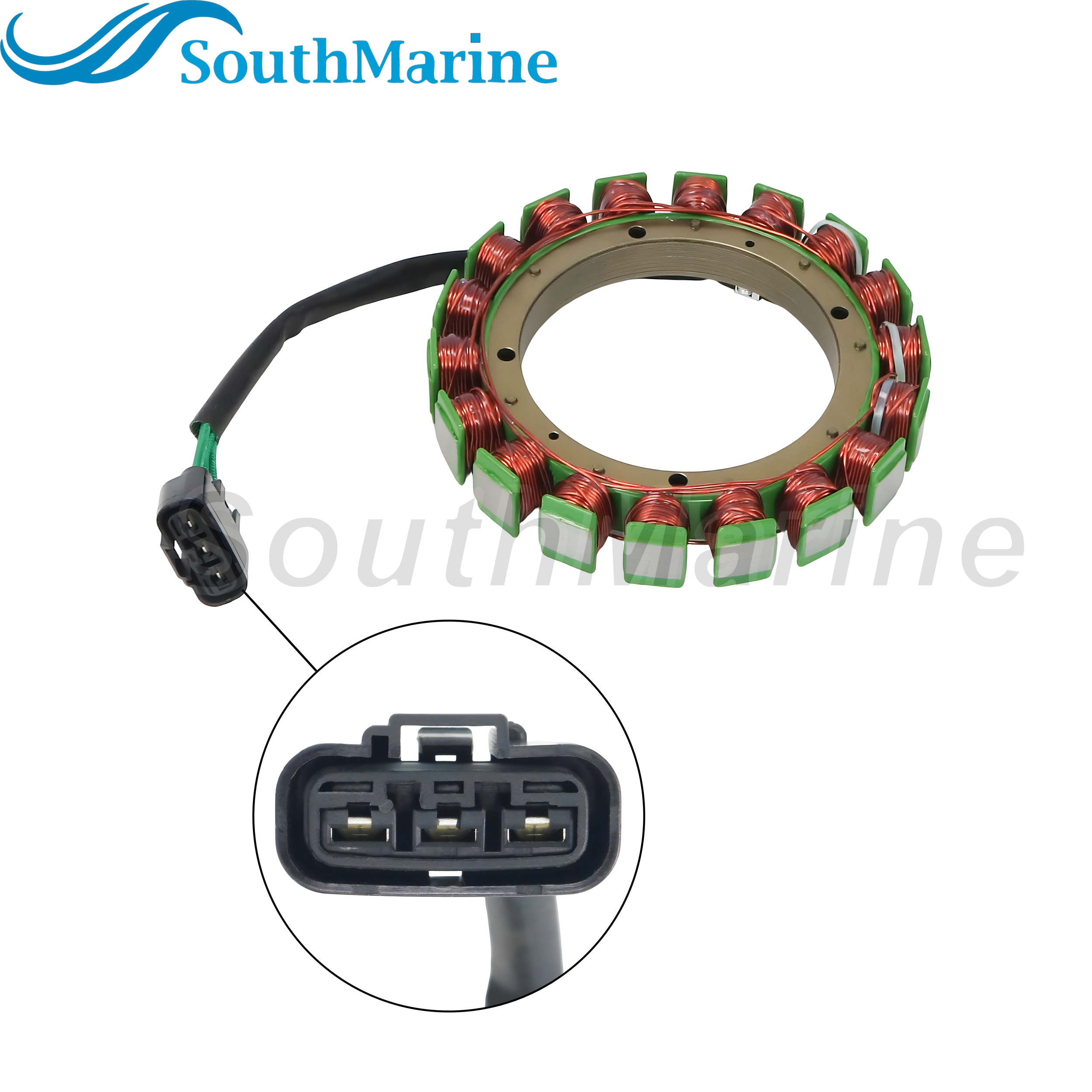 Boat Engine 63P-81410-00 Magneto Stator for Yamaha 150HP F150 LF150, 18 Coil 3 Wire 2004-2020 4-Stroke