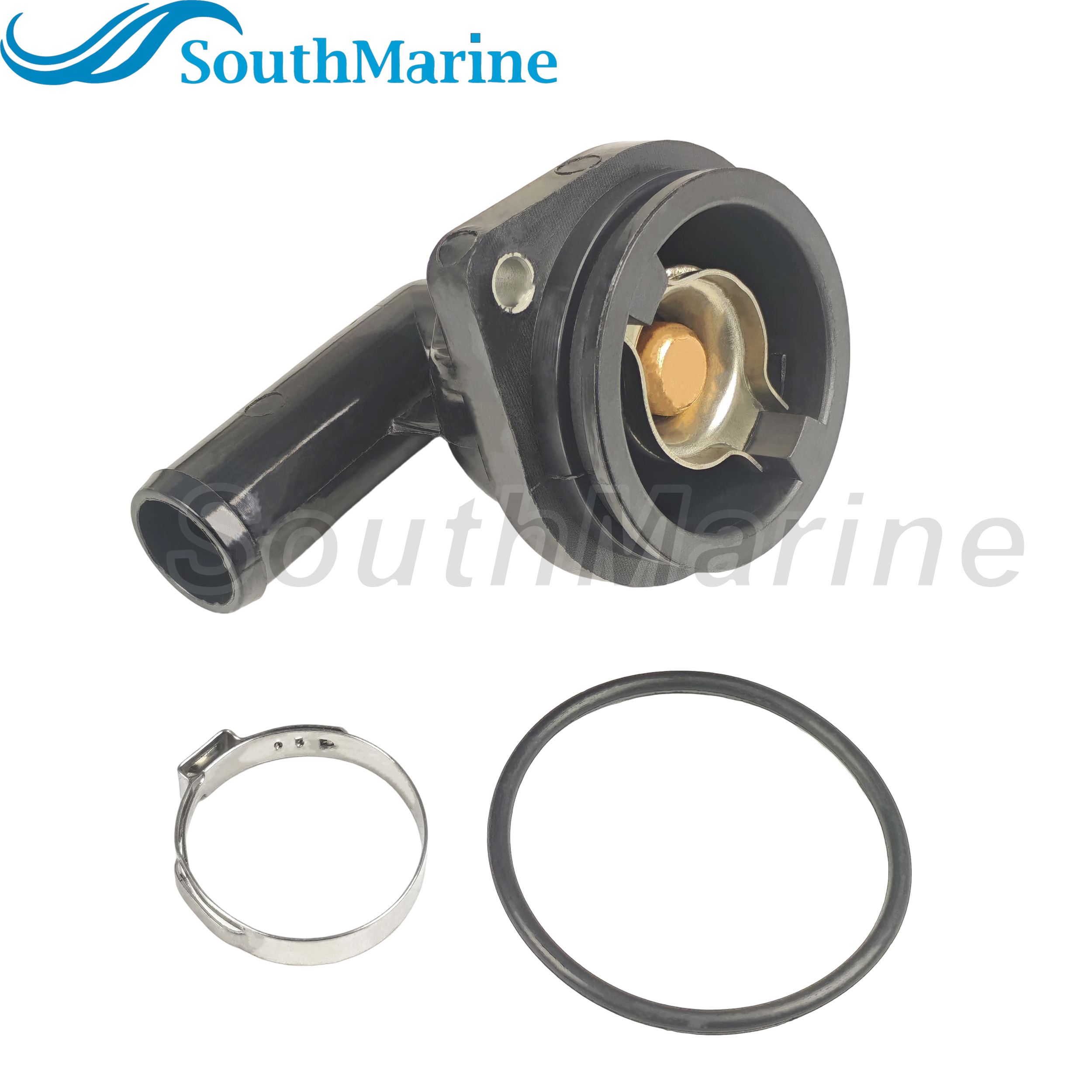Boat Engine 892864T06 892864A06 8M0090819 18-3635 18-3633 Thermostat Housing Assy for Mercury 65HP-150HP V6 3.4 Marine