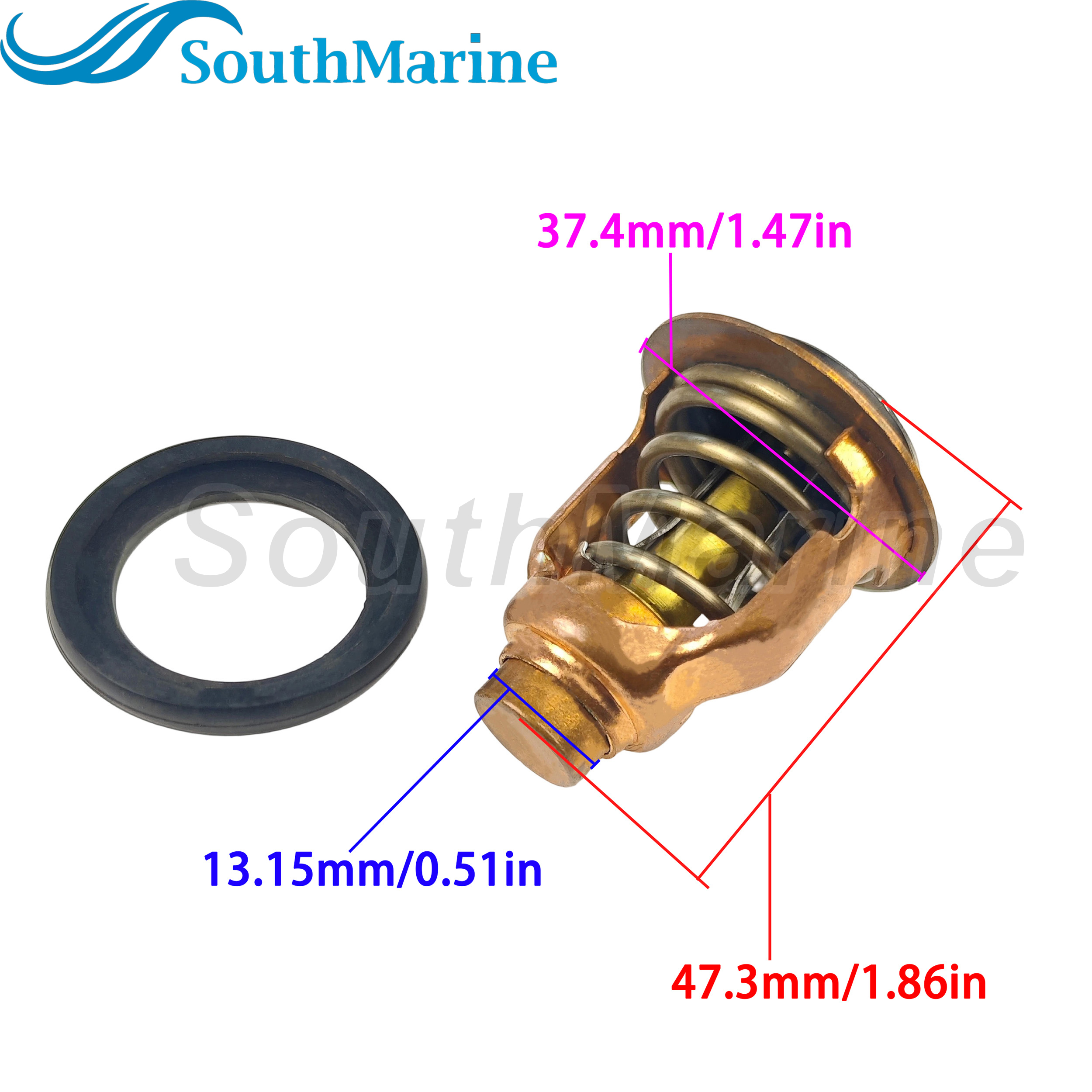 Boat Engine 6DA-12411-00 01 Thermostat Assy for Yamaha 150HP 175HP 200HP F150 LF150 VF150 8M6013868 8M6010299 for Mercury