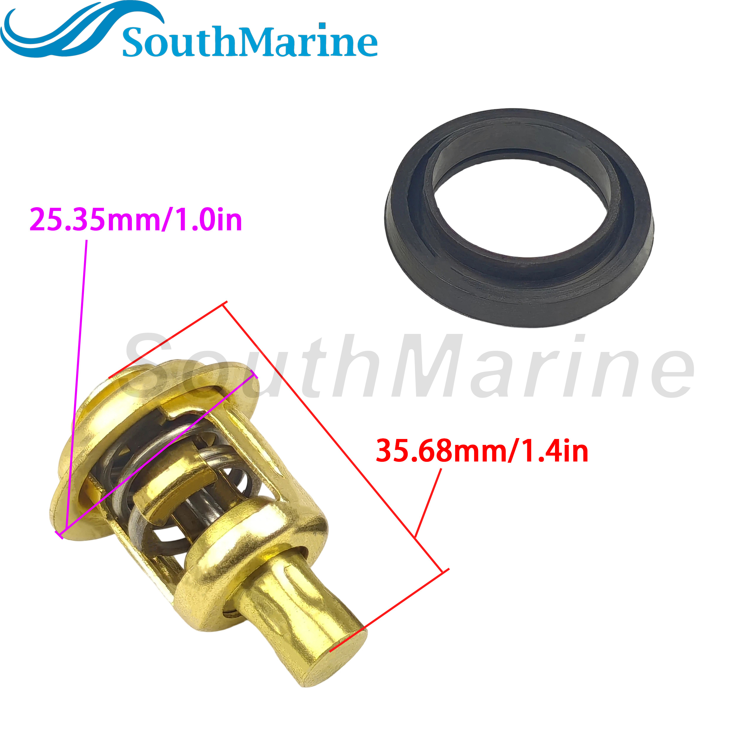 Boat Engine 6F5-12411-03 02 00 Thermostat for Yamaha 9.9HP 15HP 25HP 30HP 40HP, 378065 393659 434841 for Johnson Evinrude OMC