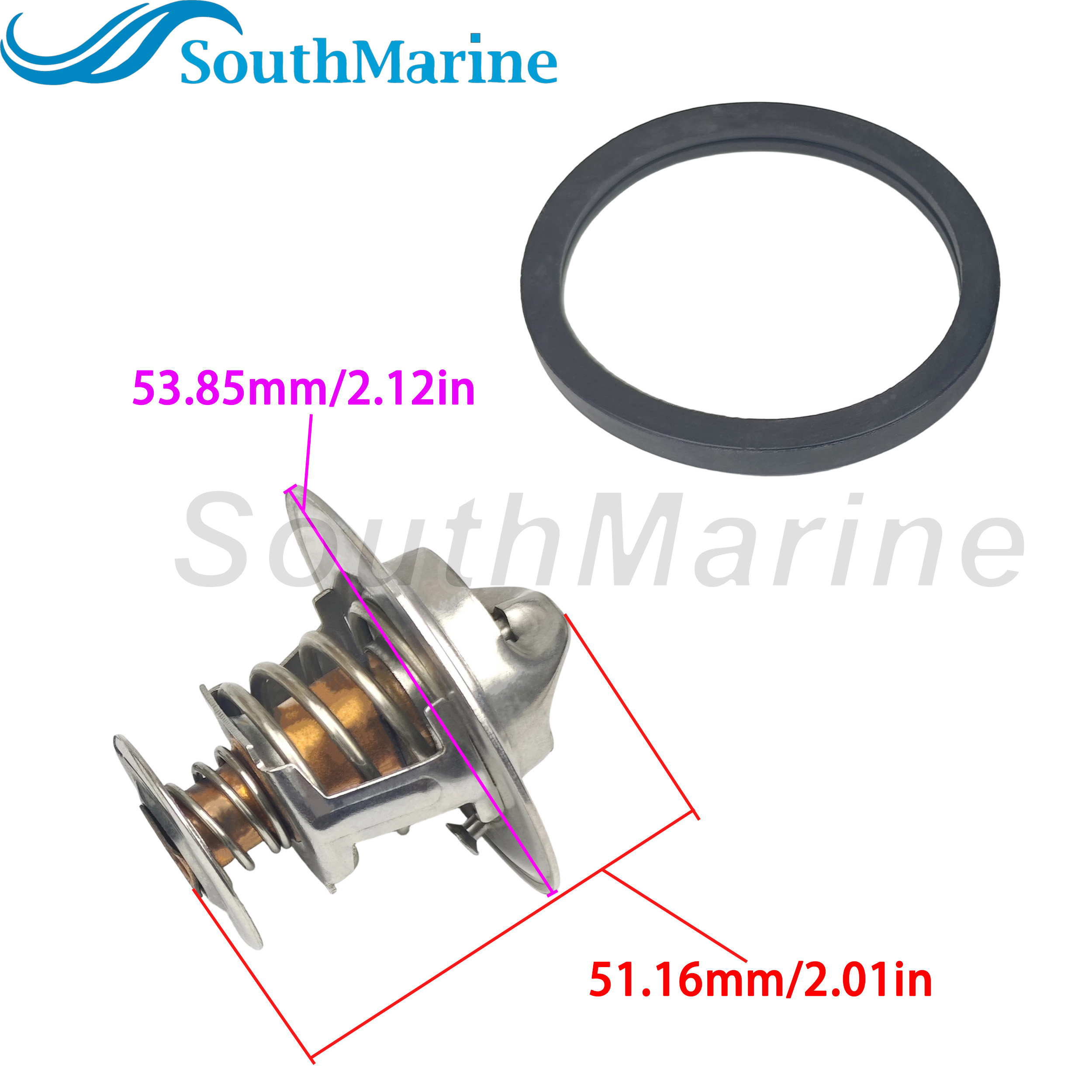 Boat Engine 3831426 875788 824200 1544389 18-3539 Thermostat Kit W/O-Ring for Volvo Penta 4.3L 5.0L 5.7L 8.1L 8.2L V6 V8