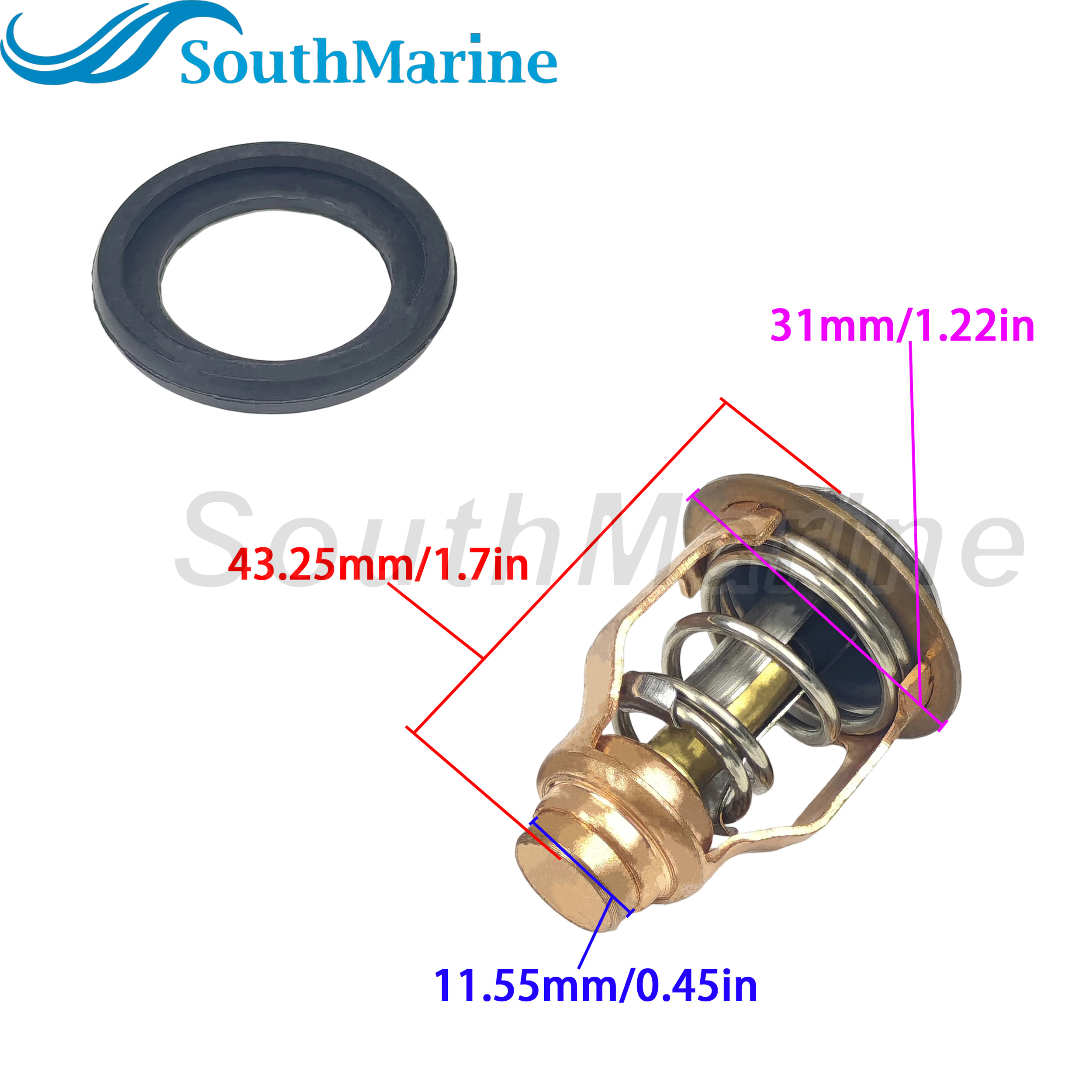 Boat Engine 6D9-12411-00 Thermostat Assy for Yamaha 80HP 100HP F80B F100D