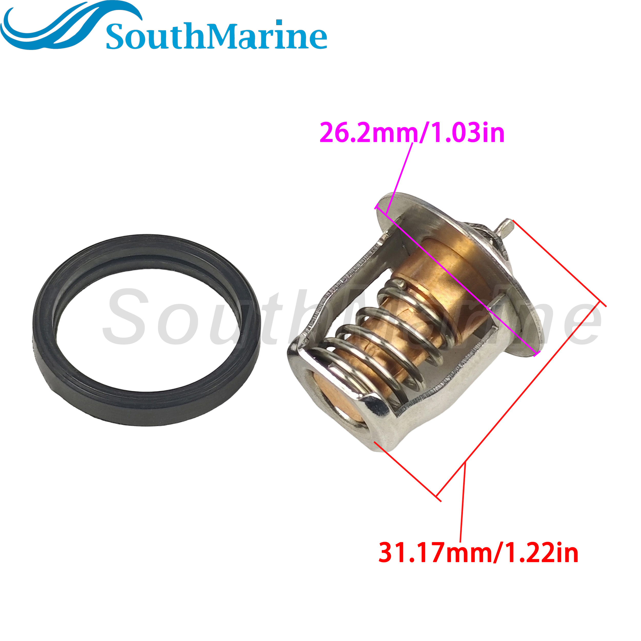 Boat Engine 17670-91J01 91J00 91J02 Thermostat for Suzuki 2.5HP 9.9HP-20HP, DF2.5 DF4-DF20, 5033385 05033385 Evinrude Johnson