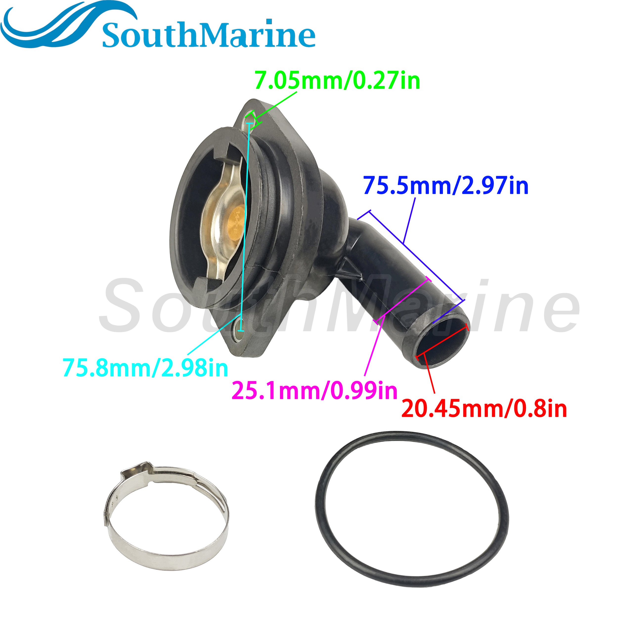Boat Engine 892864T04 8M0174561 18-3631Thermostat Housing Assy for Mercury 135HP-400HP 135-300 Verado